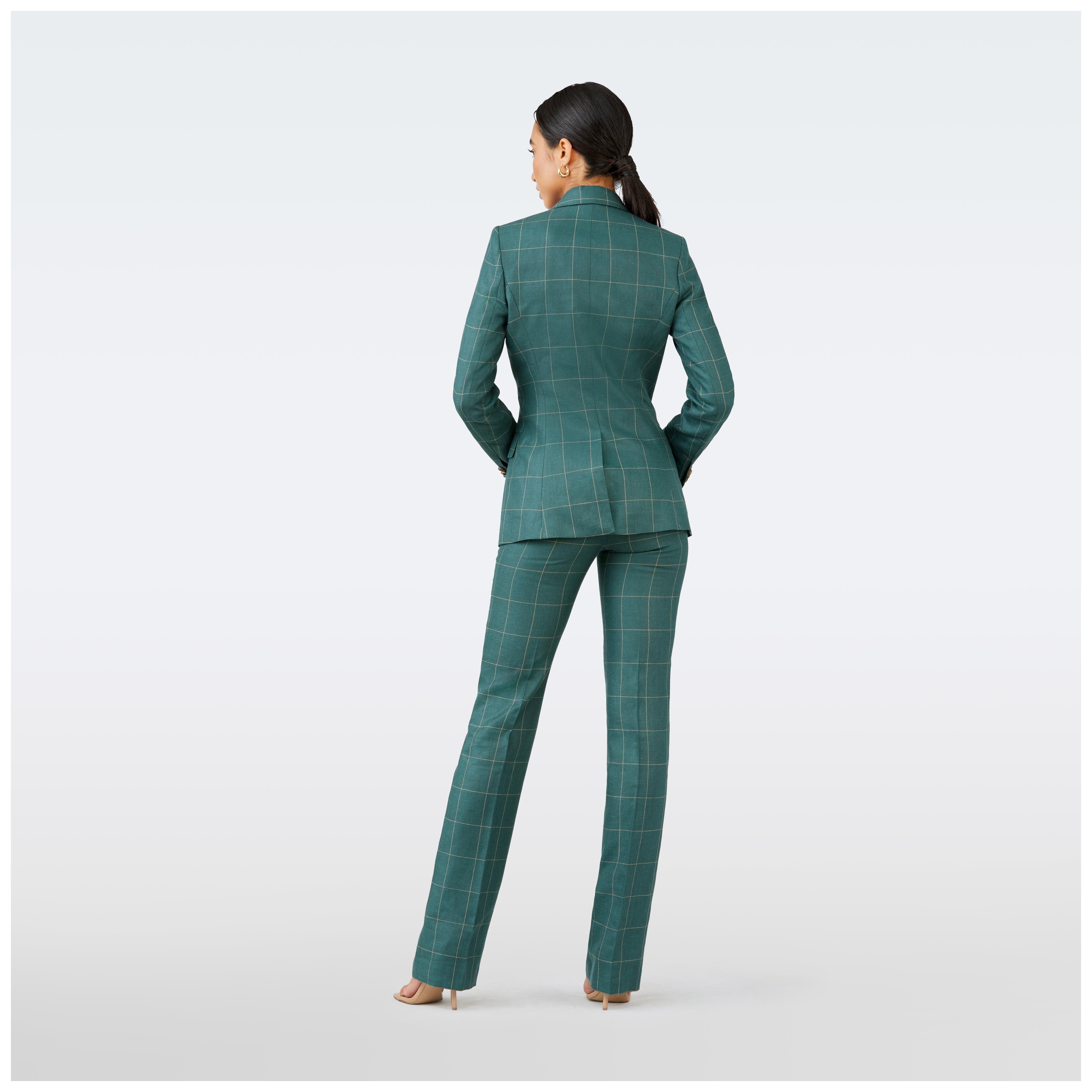 Product thumbnail 2 Green suit women - Barnsley Checked Design from british Indochino Collection
