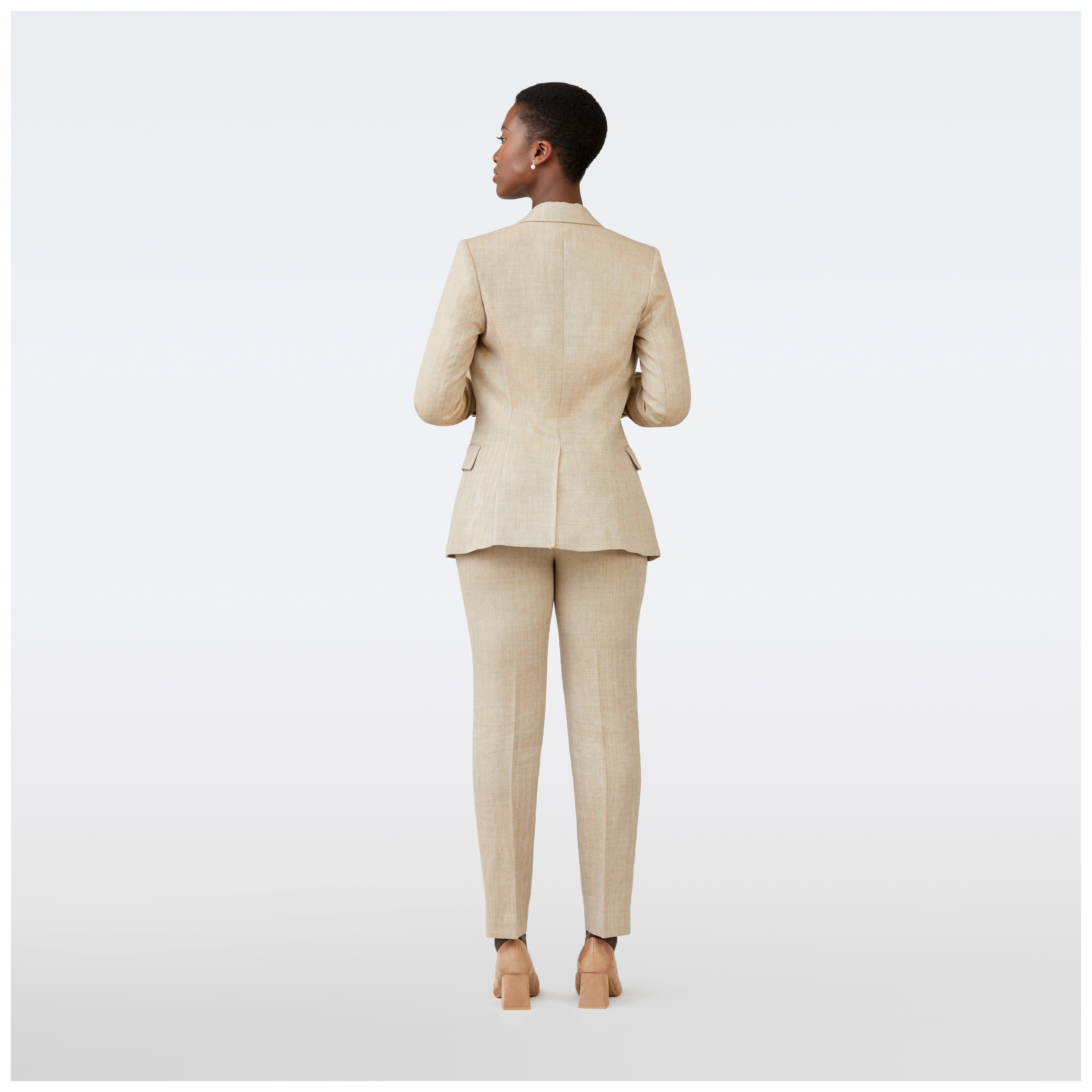 Product thumbnail 2 Brown suit women - Barnsley Herringbone Design from british Indochino Collection