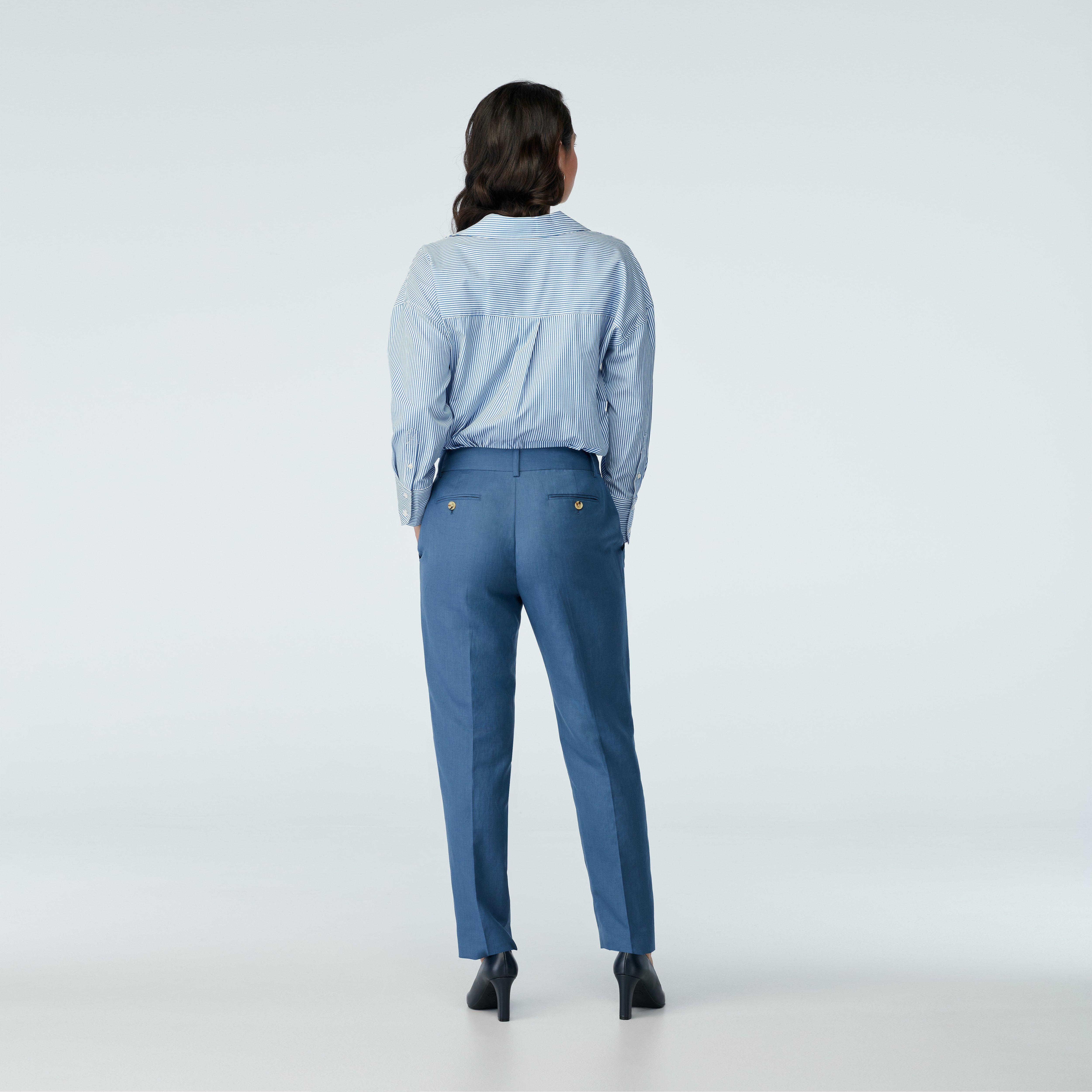 Product thumbnail 2 Blue pants women - Solid Design from Seasonal Indochino Collection