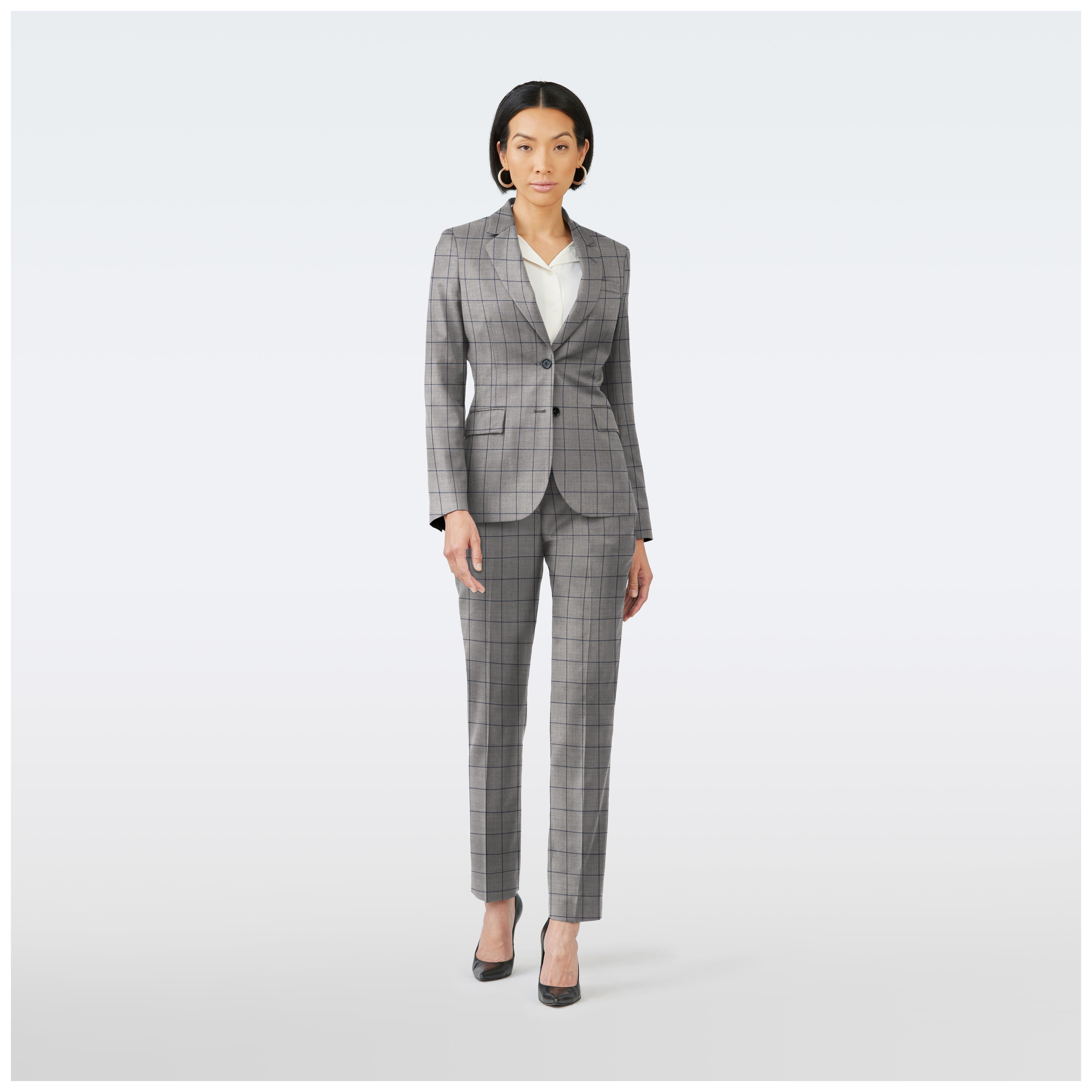Gray suit women - Checked Design from Seasonal Indochino Collection