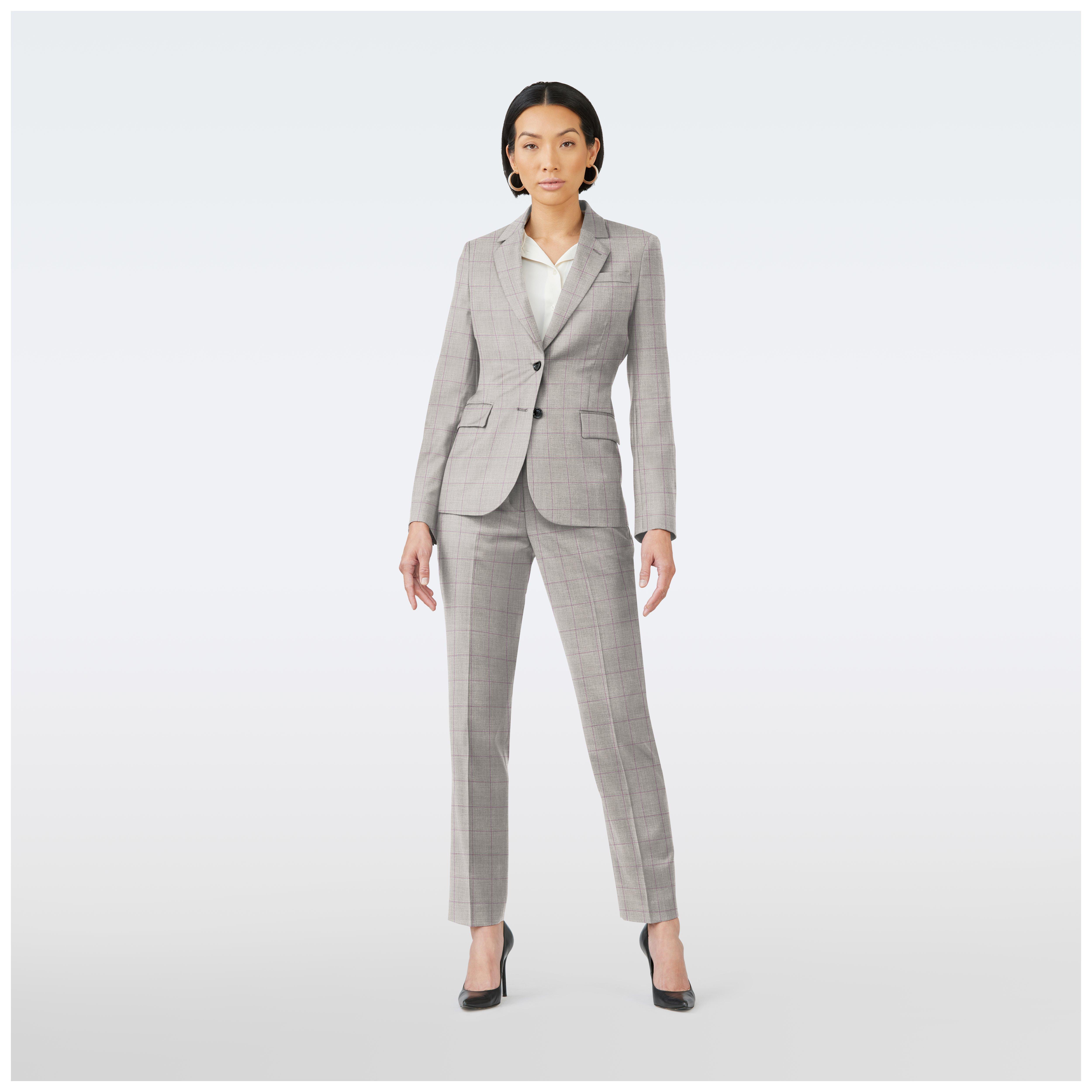 Gray suit women - Checked Design from Spring / Summer Indochino Collection