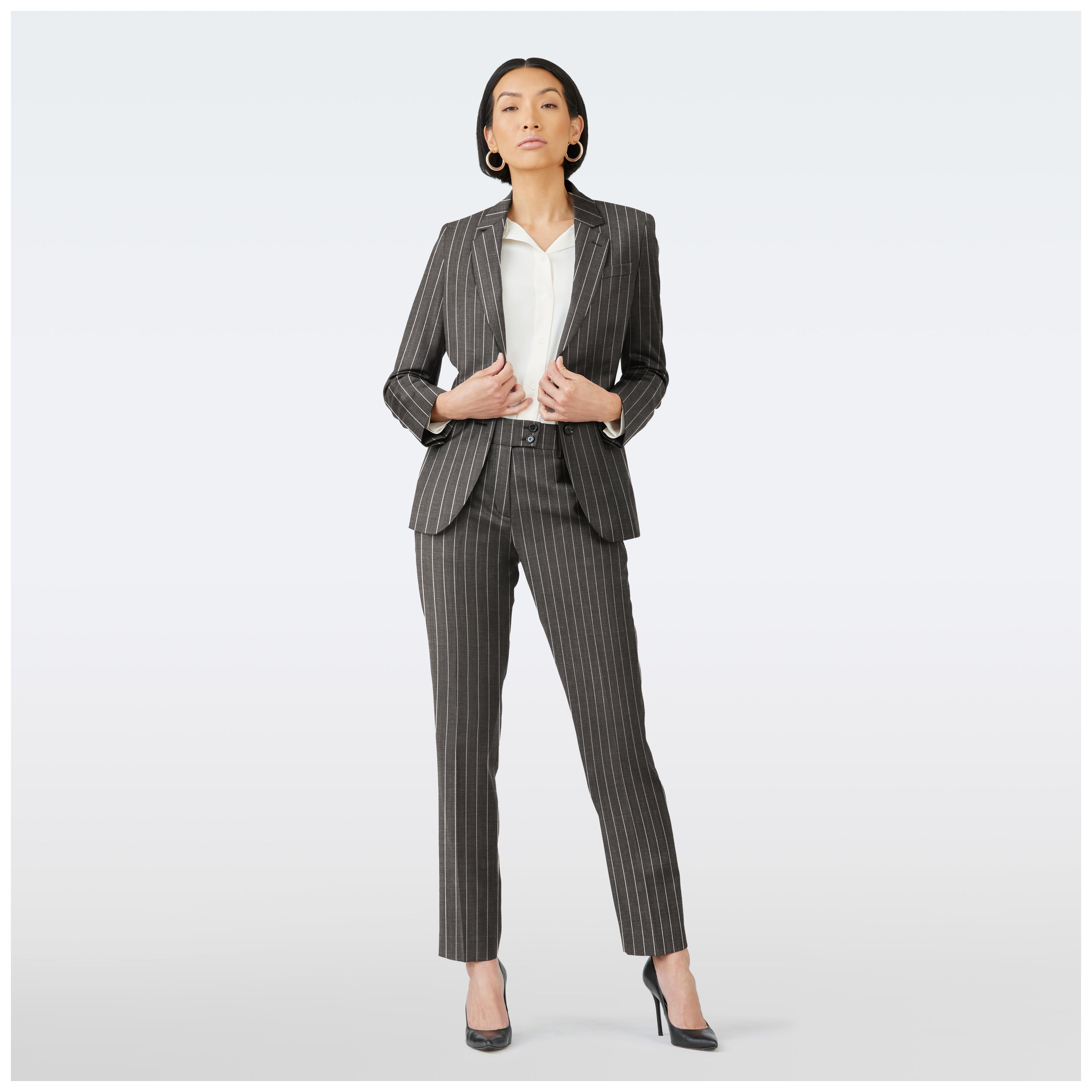 Gray suit women - Striped Design from Spring / Summer Indochino Collection