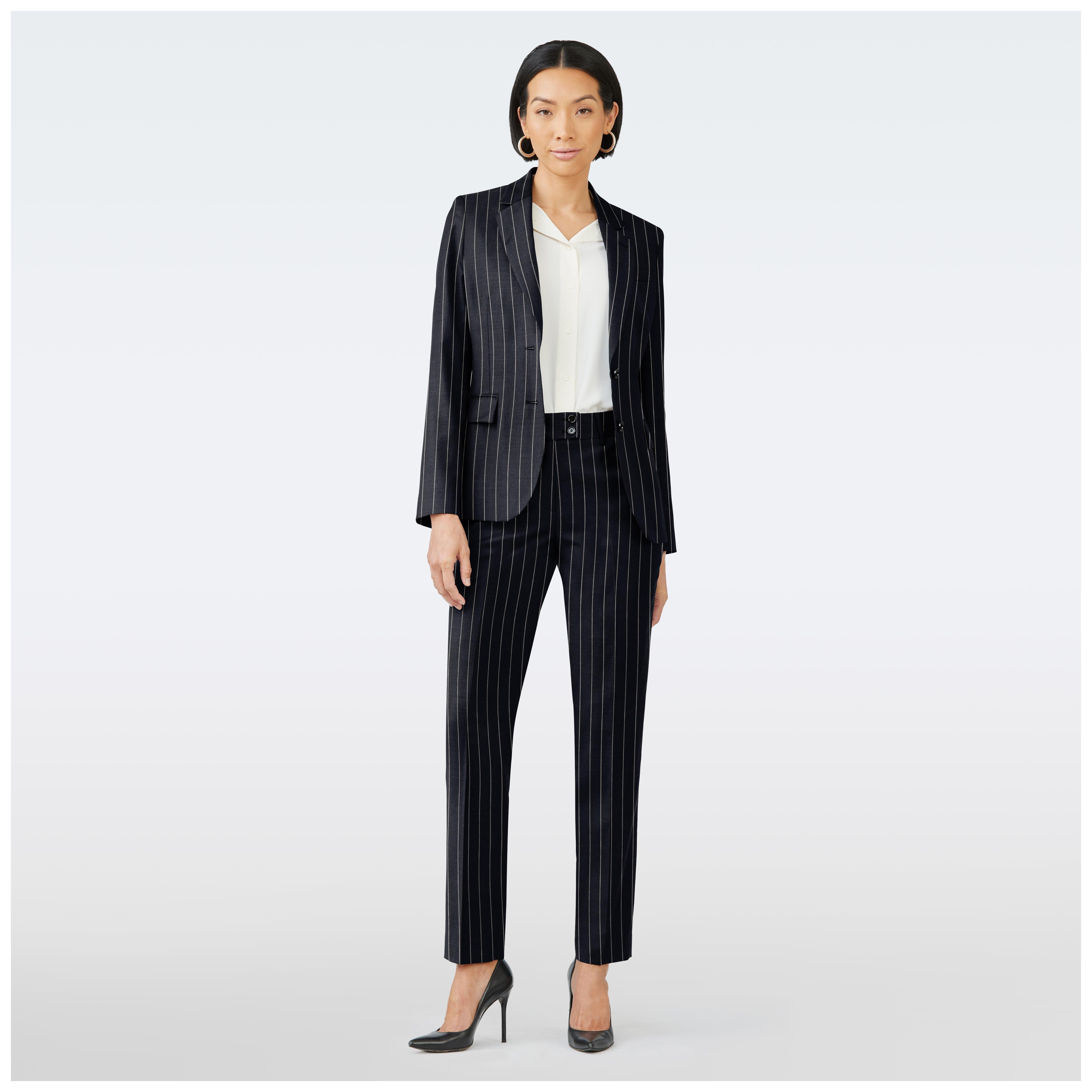 Navy suit women - Striped Design from Spring / Summer Indochino Collection