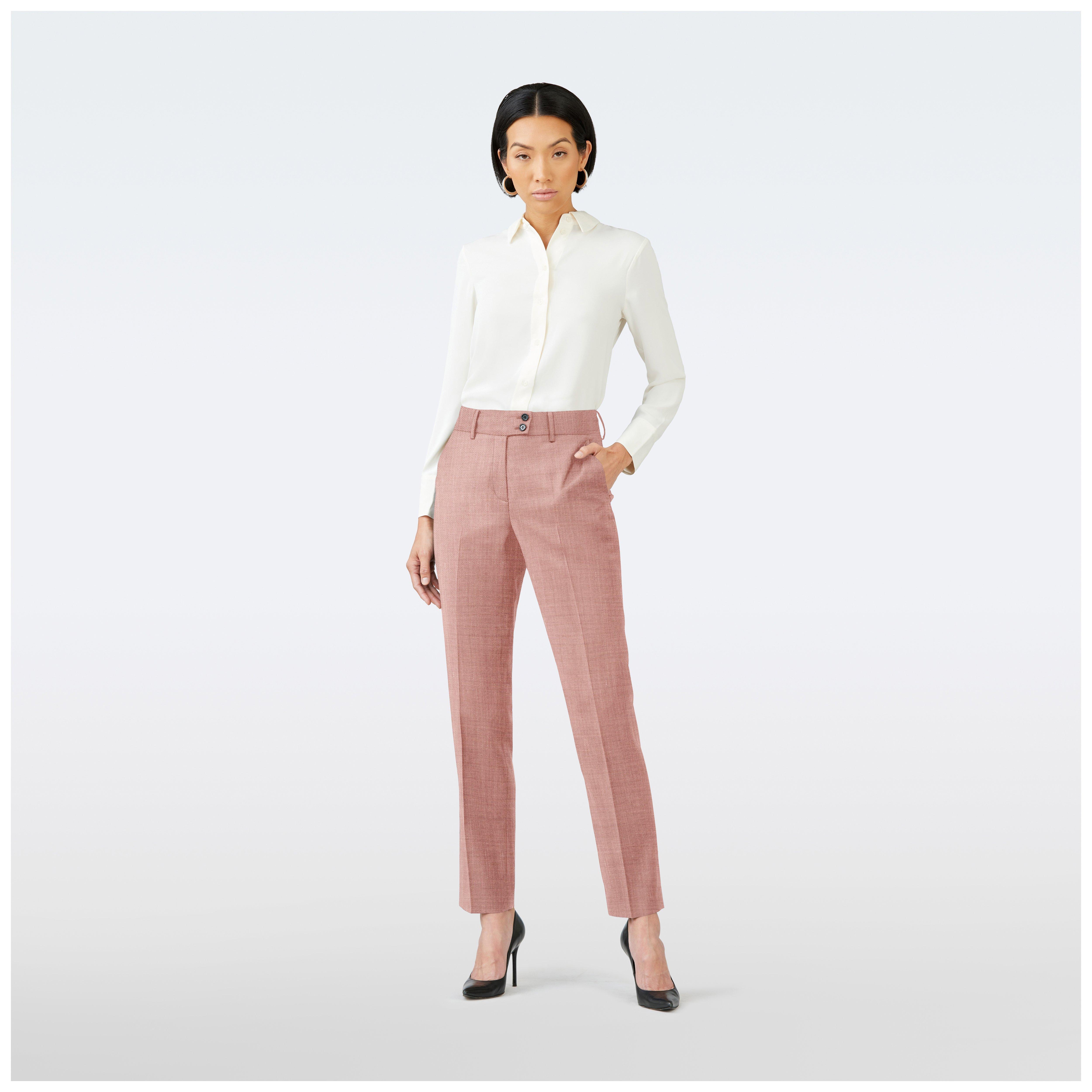 Pink pants women - Solid Design from Seasonal Indochino Collection