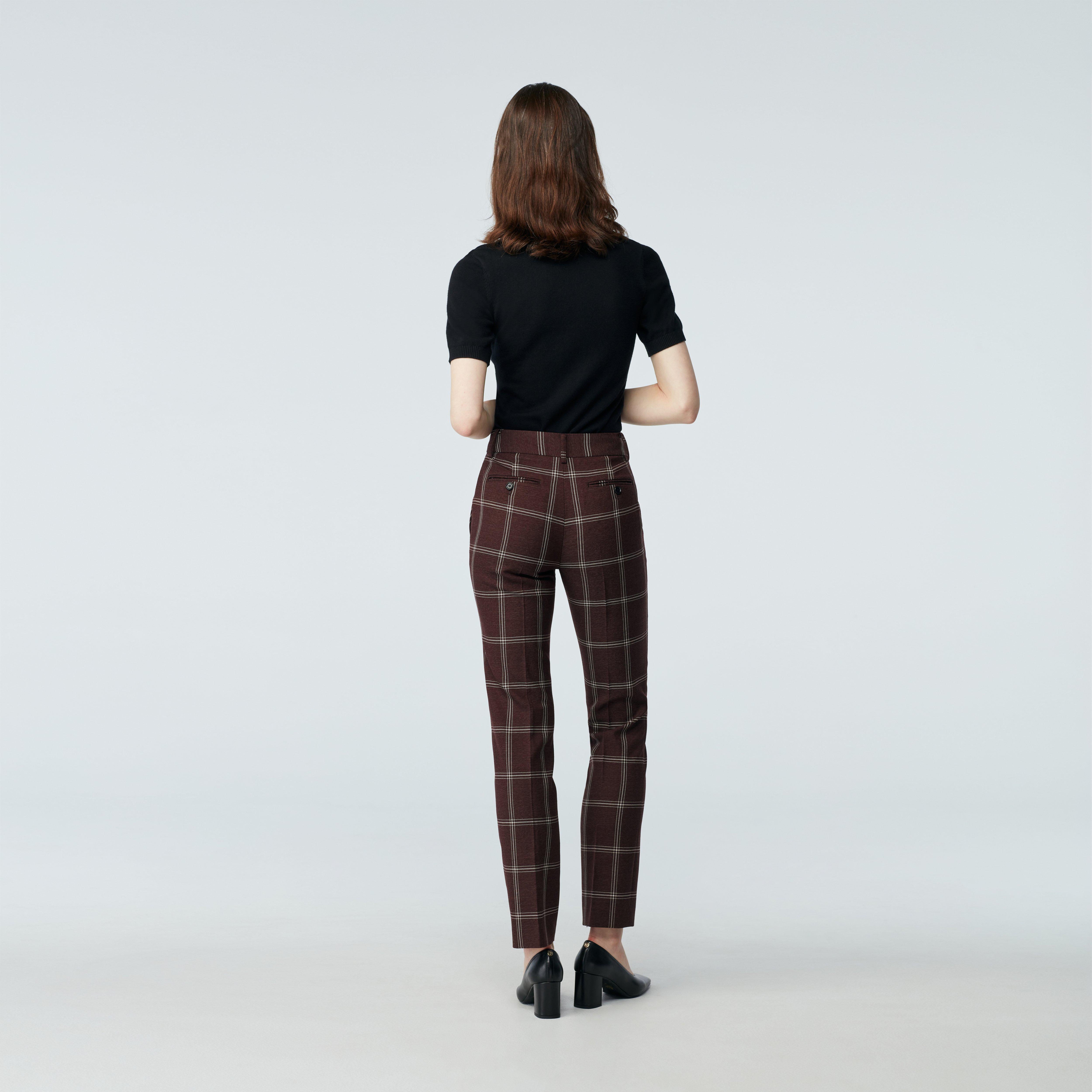 Product thumbnail 2 Burgundy pants women - Checked Design from Seasonal Indochino Collection
