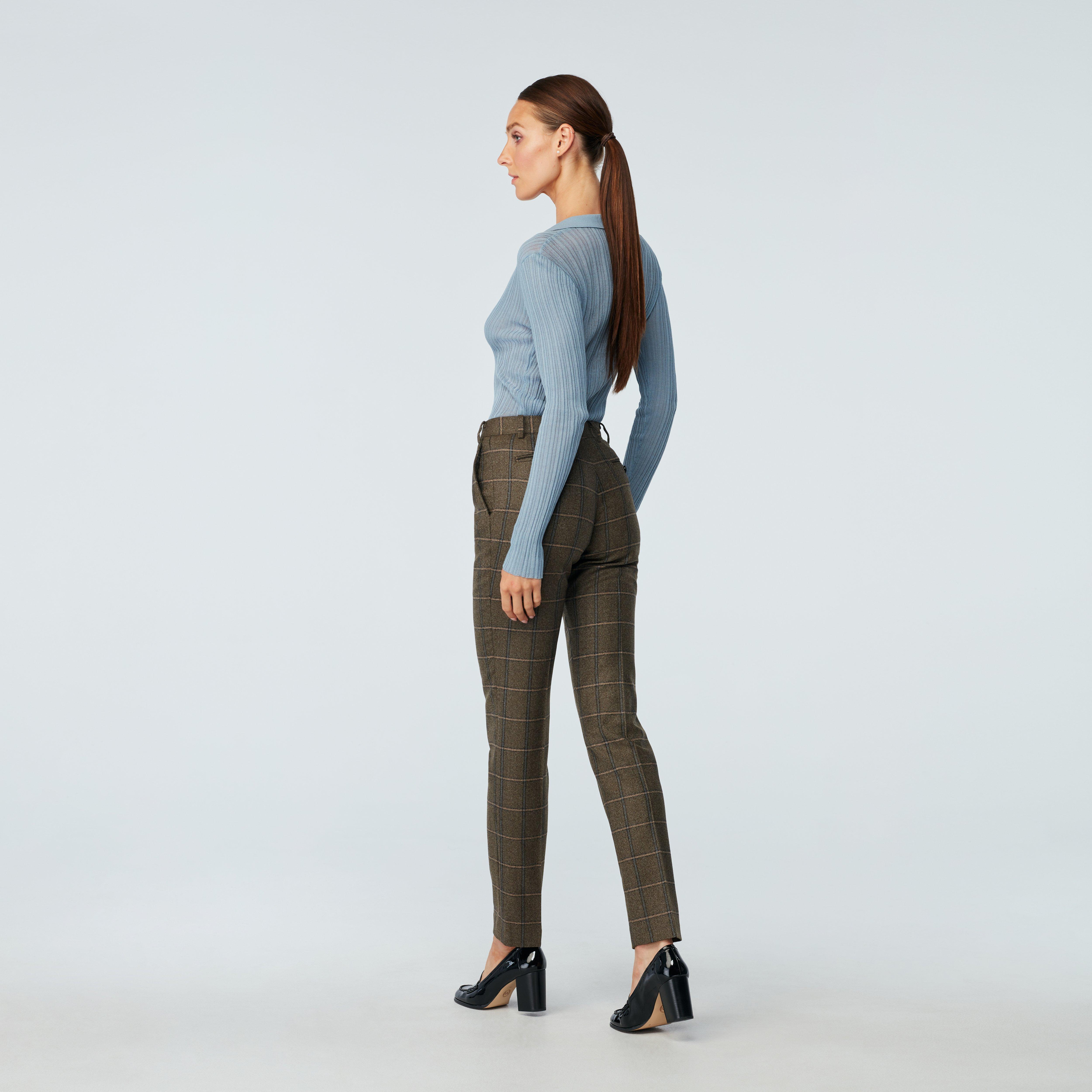 Product thumbnail 2 Brown pants women - Checked Design from Indochino Collection