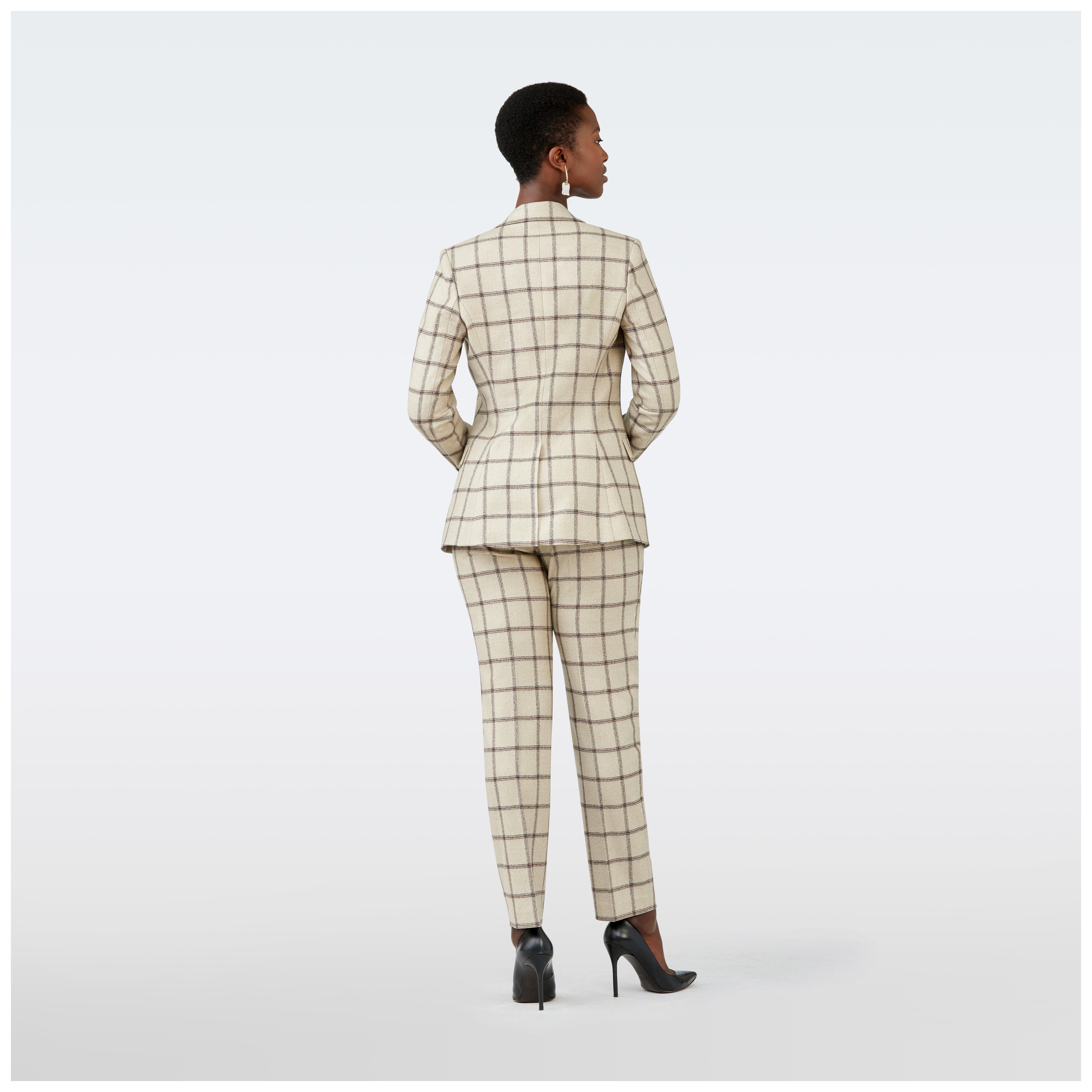 Product thumbnail 2 Cream suit women - Checked Design from Italian Indochino Collection