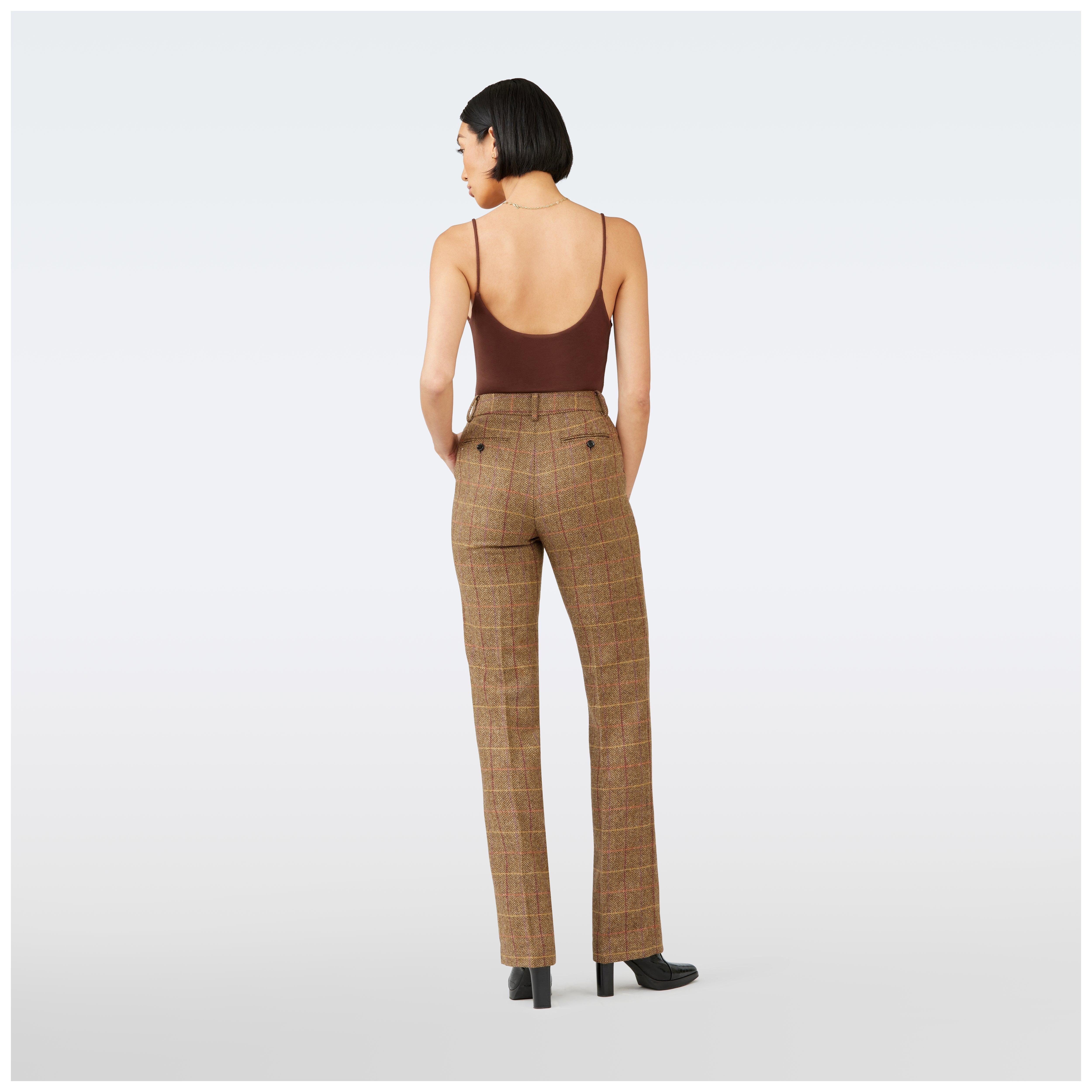 Product thumbnail 2 Brown pants women - Belford Checked Design from Premium Indochino Collection