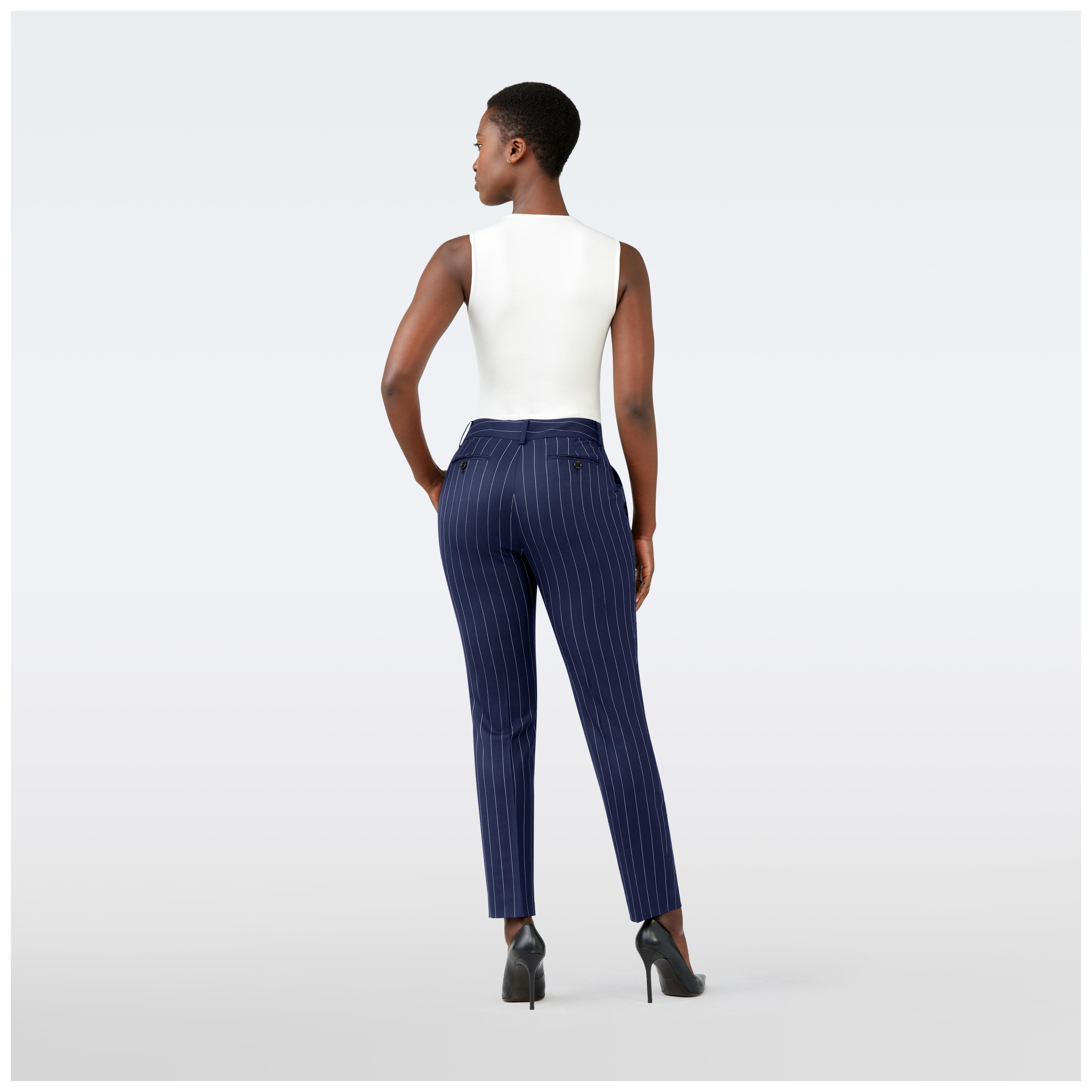 Product thumbnail 2 Navy pants women - Harrogate Striped Design from Luxury Indochino Collection