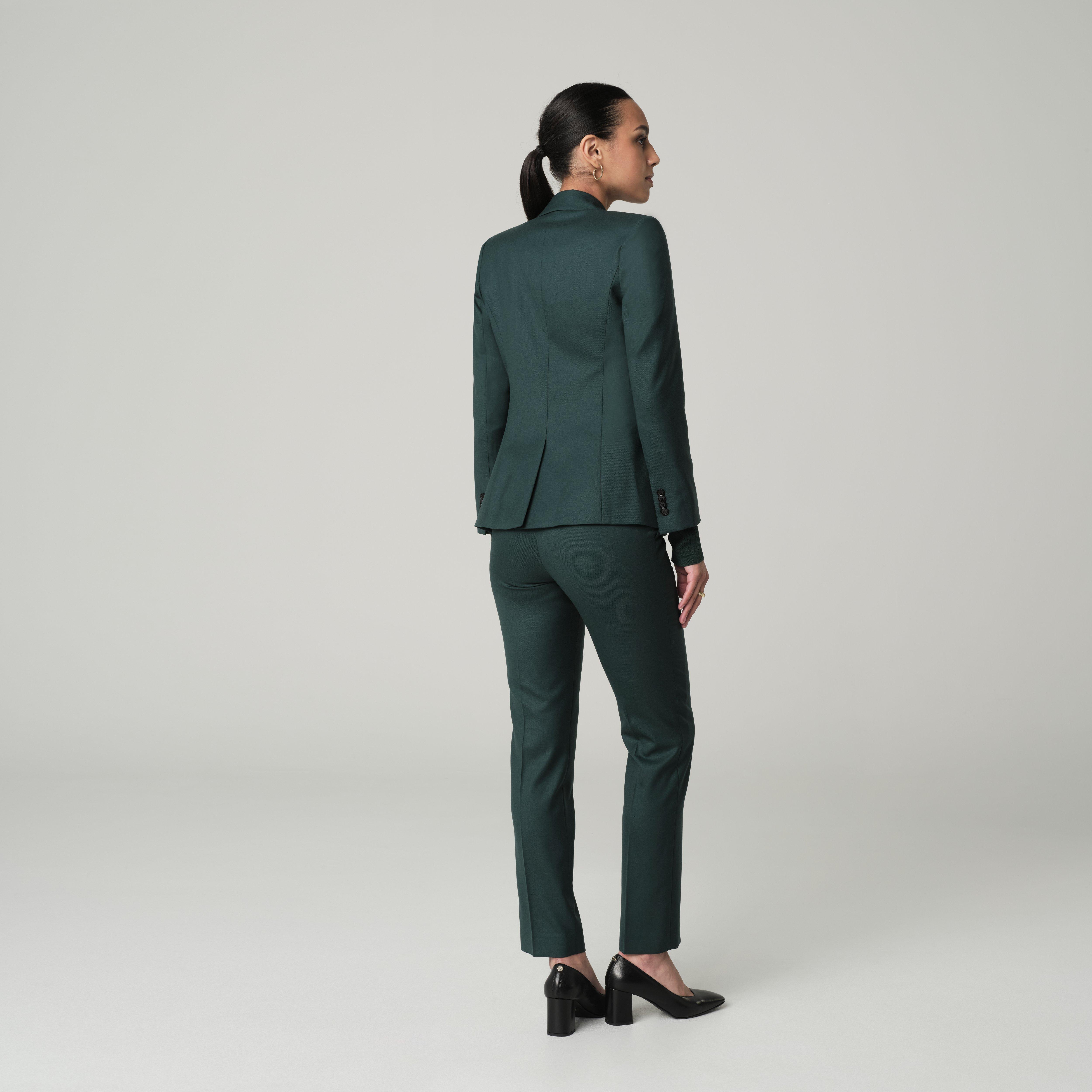 Product thumbnail 2 Green suit women - Harrogate Solid Design from Luxury Indochino Collection