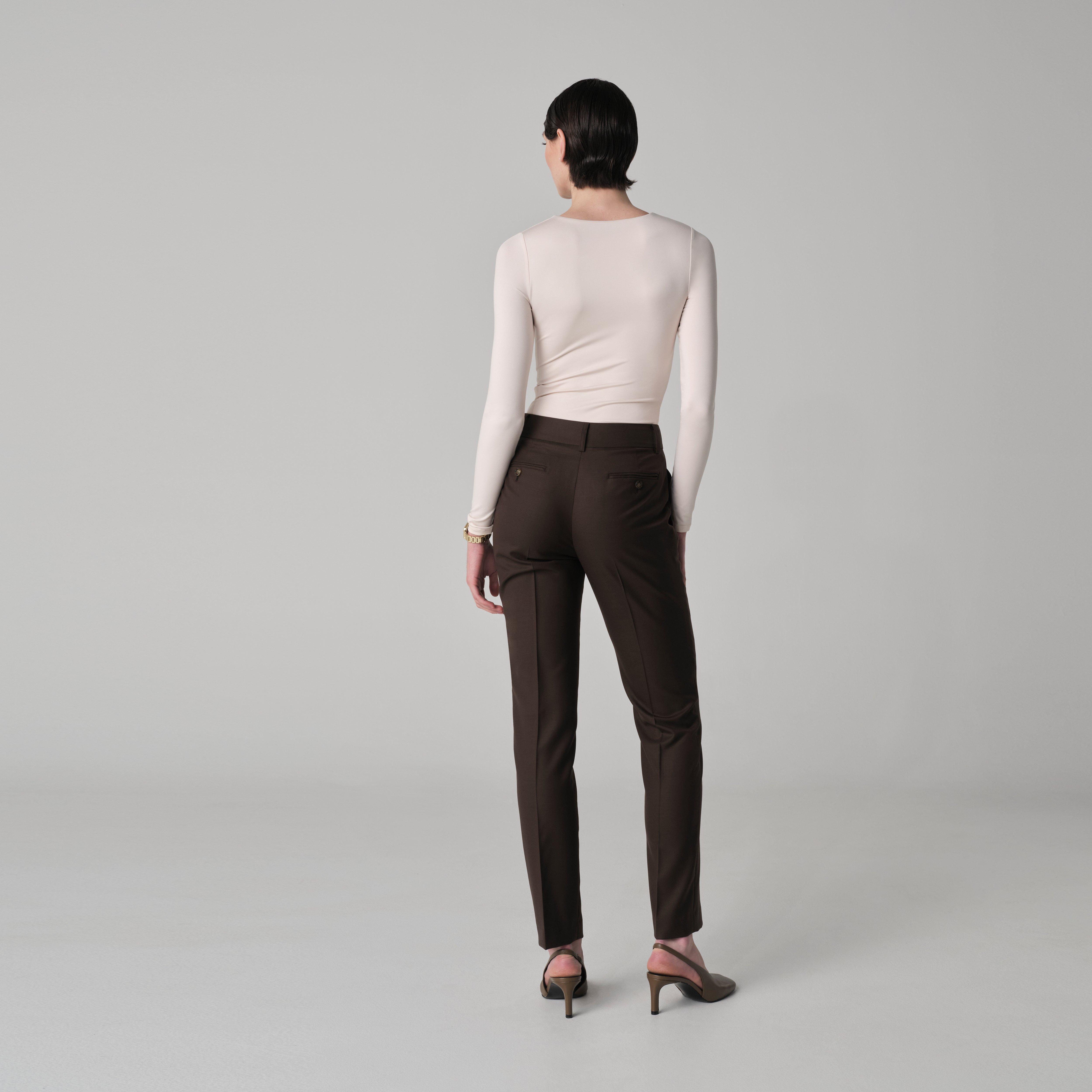 Product thumbnail 2 Brown pants women - Harrogate Solid Design from Luxury Indochino Collection