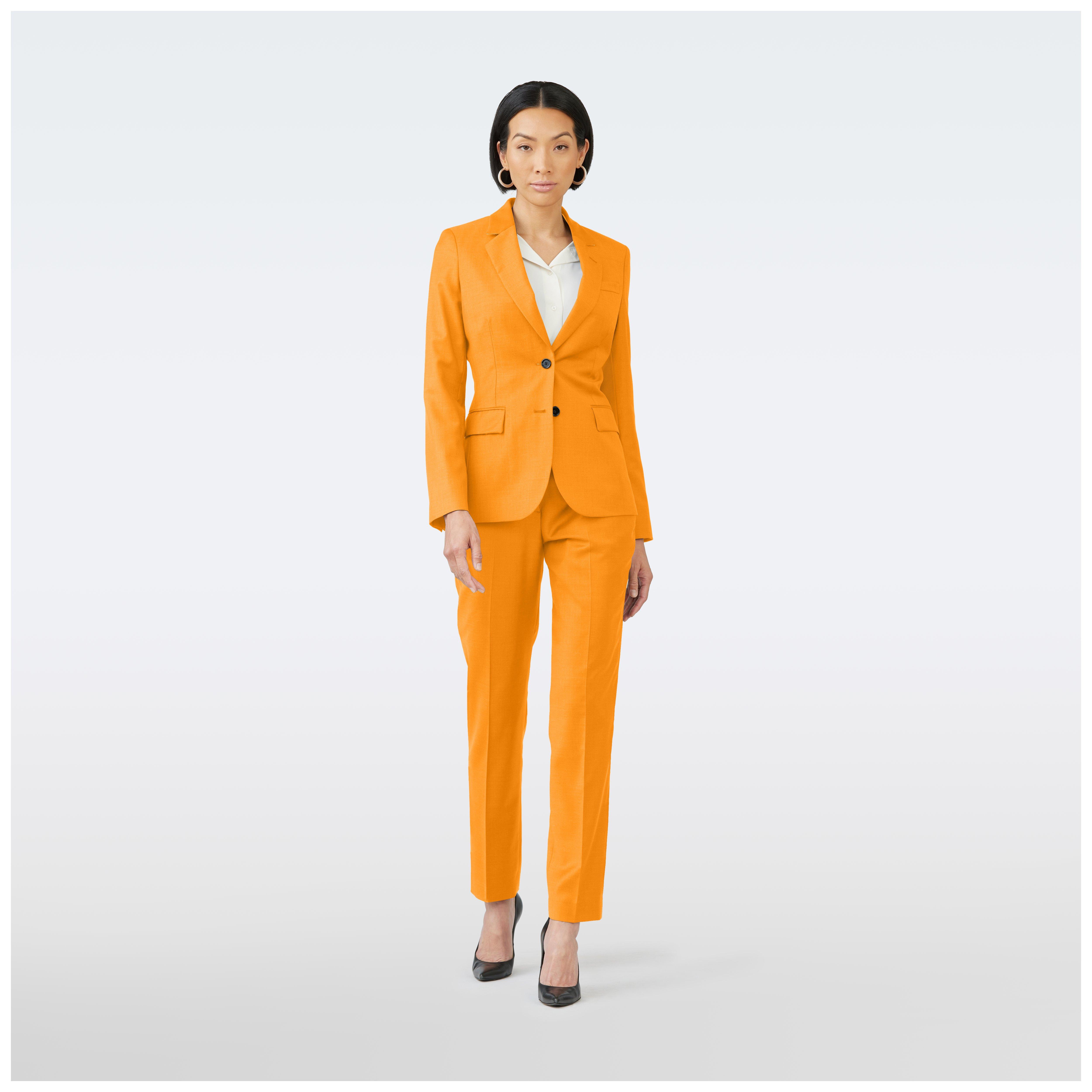 Orange suit jacket womens best sale