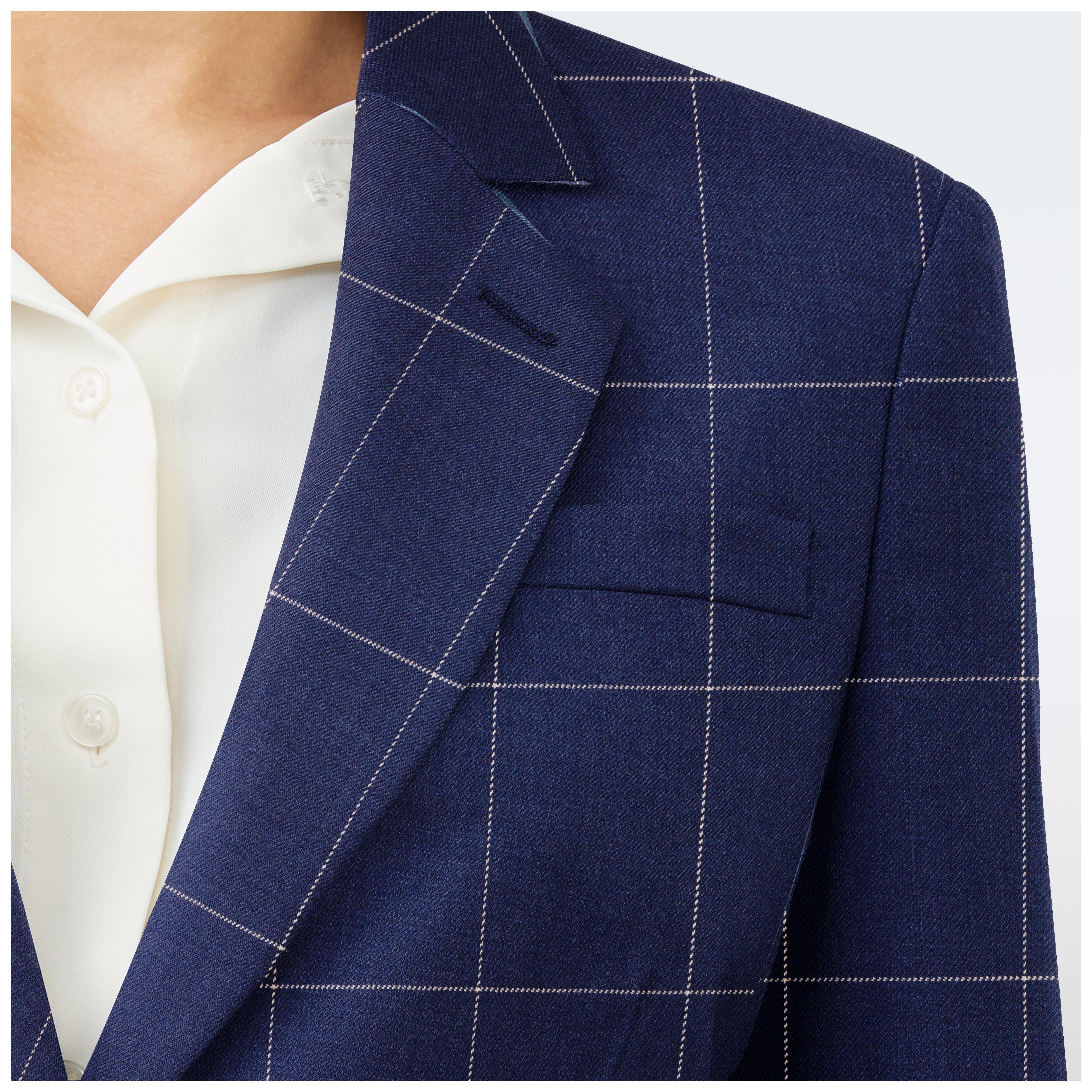Product thumbnail 4 Navy blazer women - Harrogate Checked Design from Luxury Indochino Collection