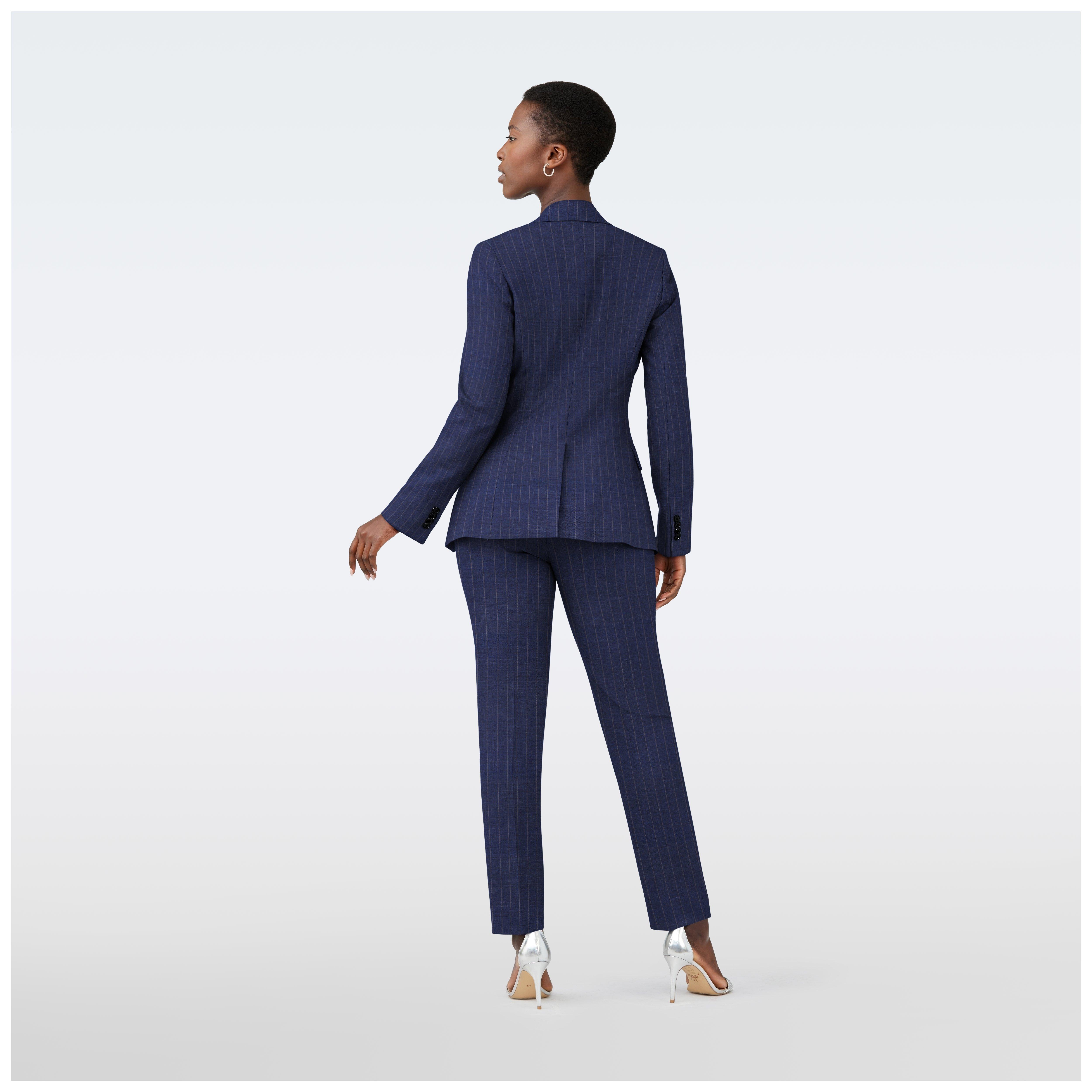 Product thumbnail 2 Blue suit women - Howell Striped Design from Luxury Indochino Collection