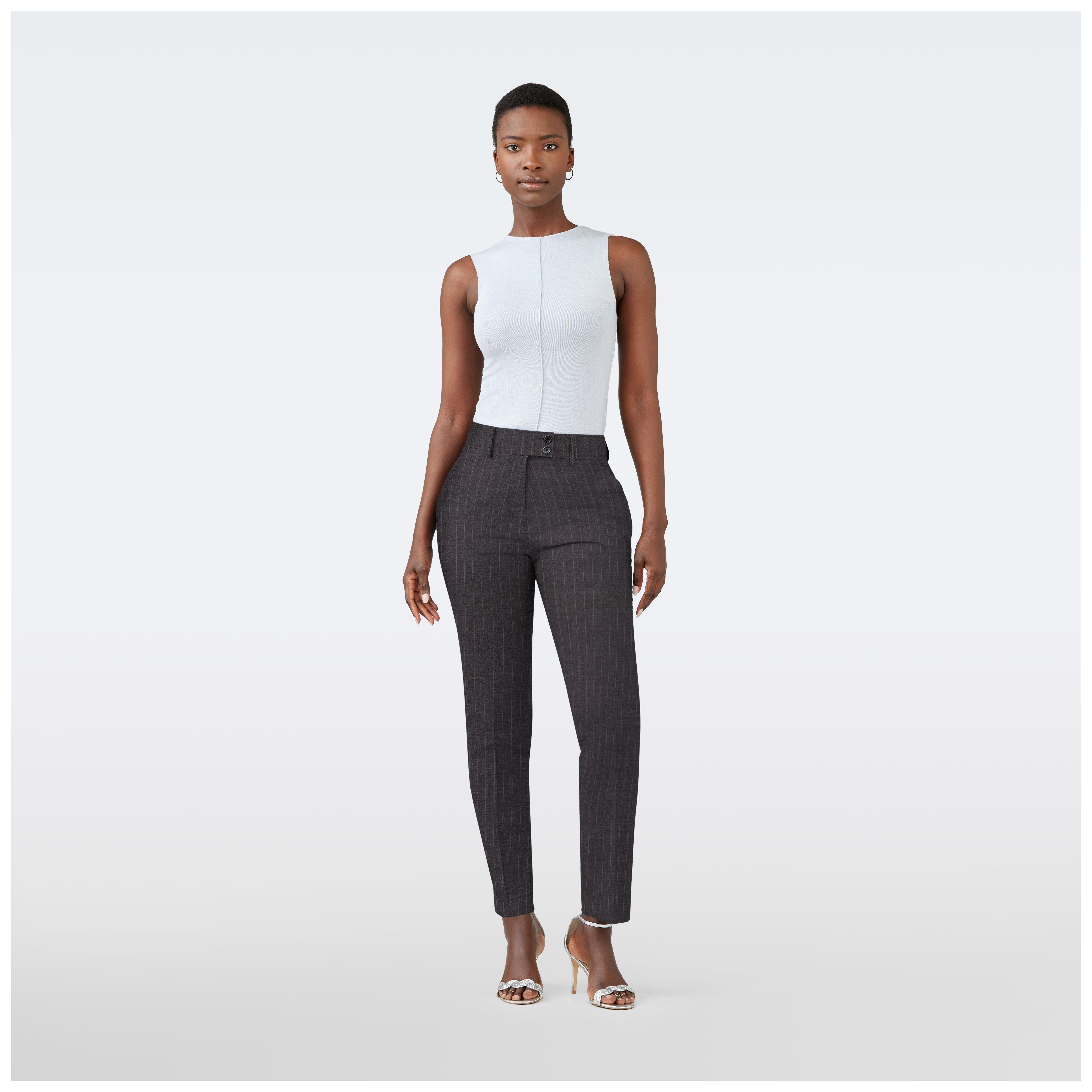 Gray pants women - Howell Striped Design from Luxury Indochino Collection