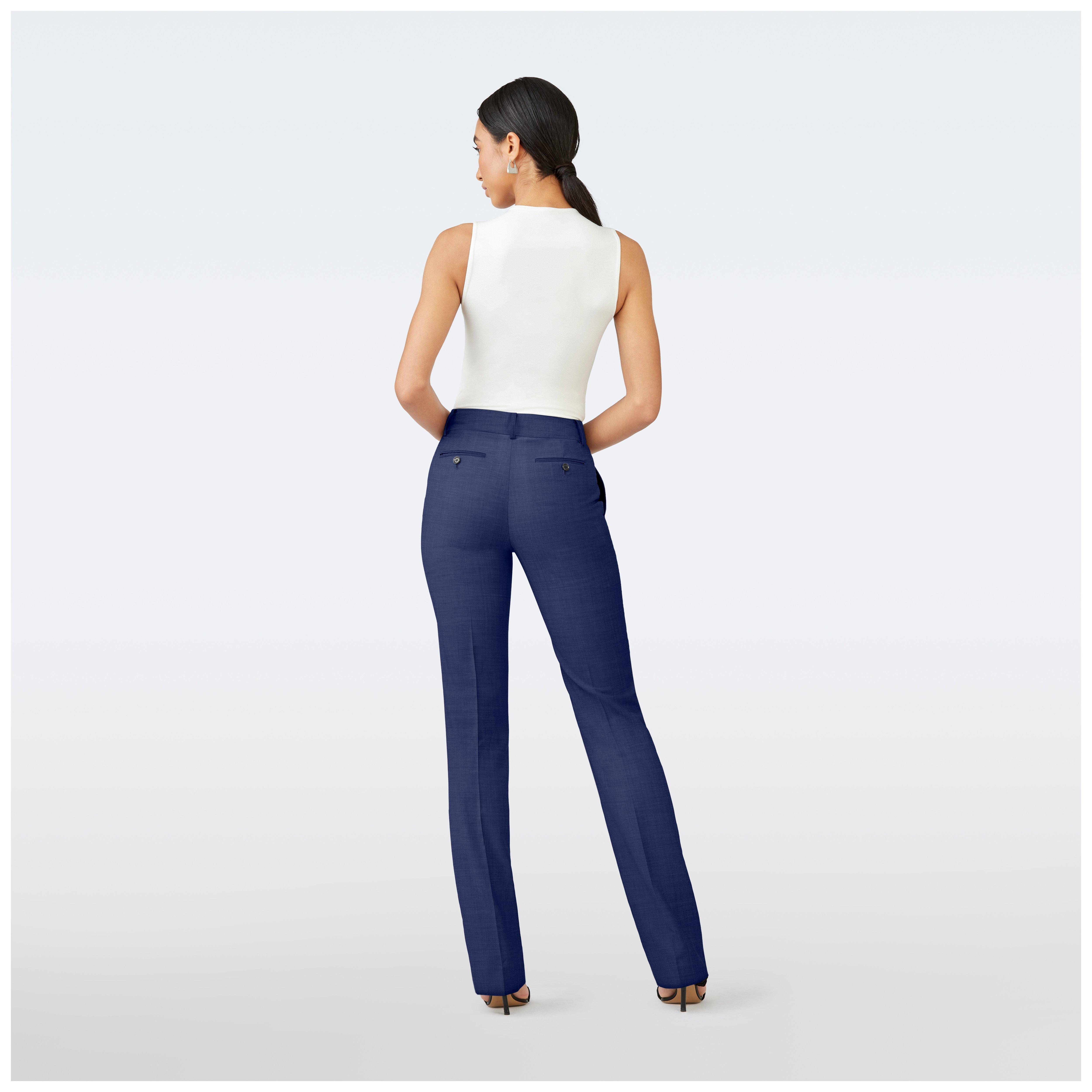 Product thumbnail 2 Blue pants women - Milano Solid Design from Italian Indochino Collection