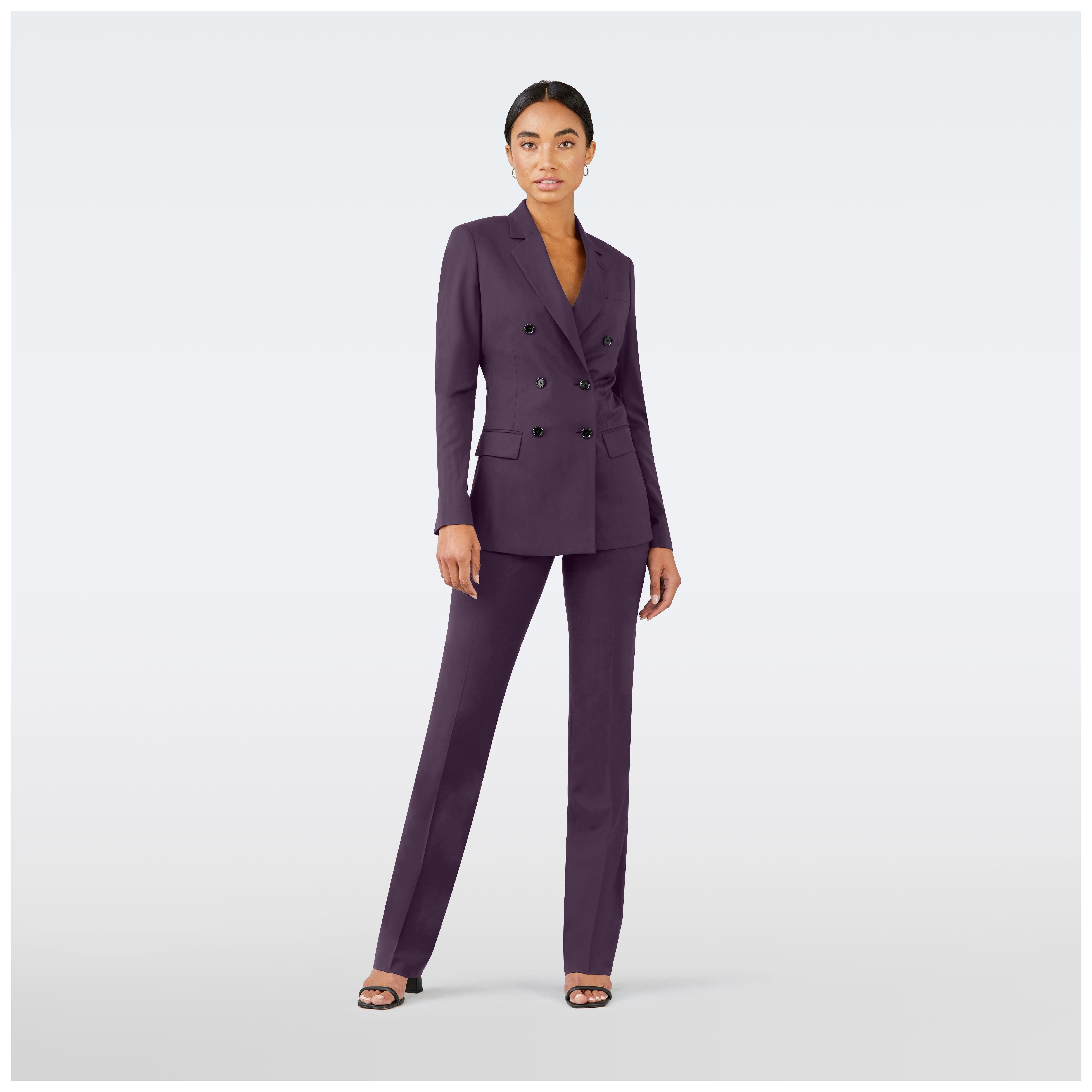 Indochino Women's Custom Milano Plum Purple Suit