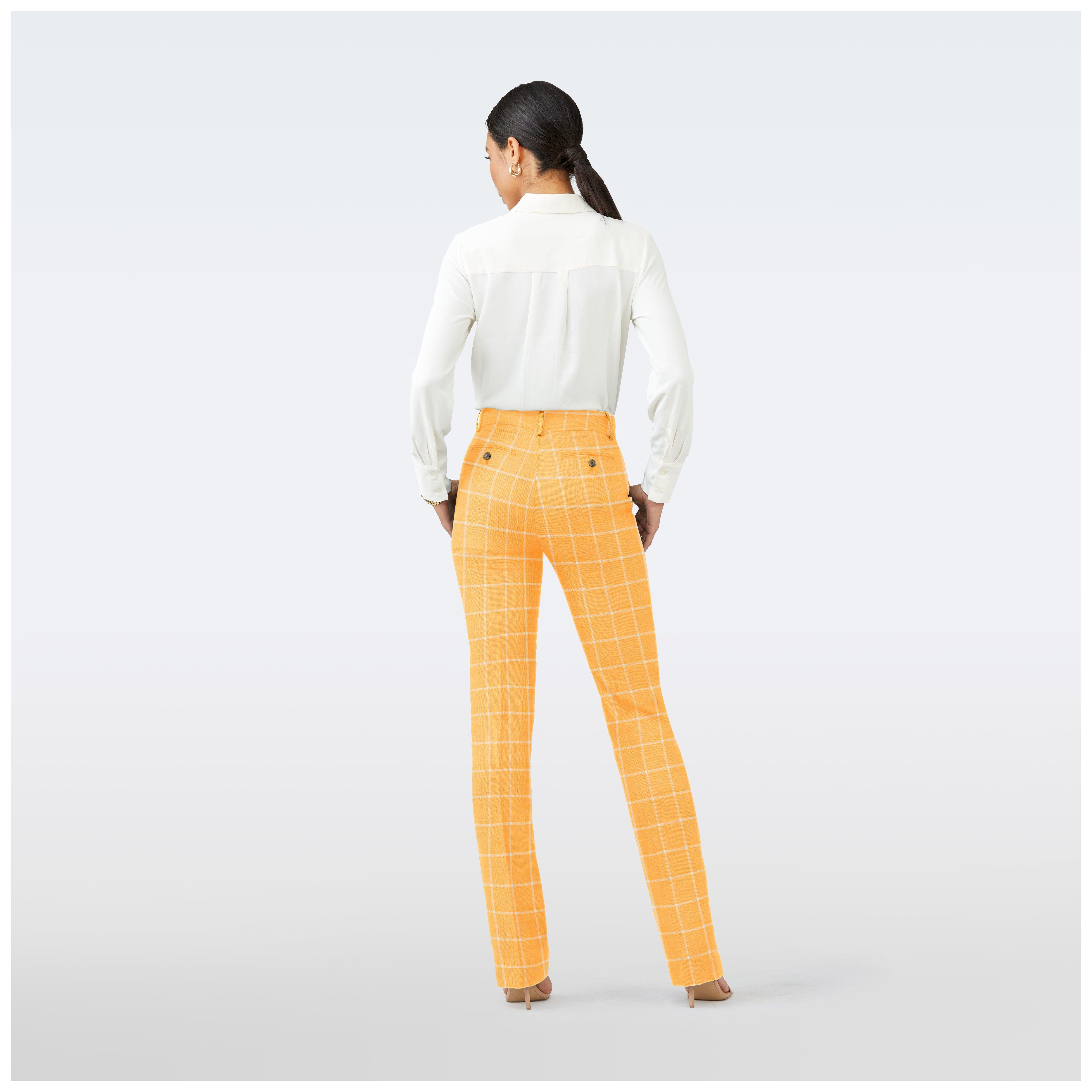 Product thumbnail 2 Yellow pants women - Checked Design from Italian Indochino Collection