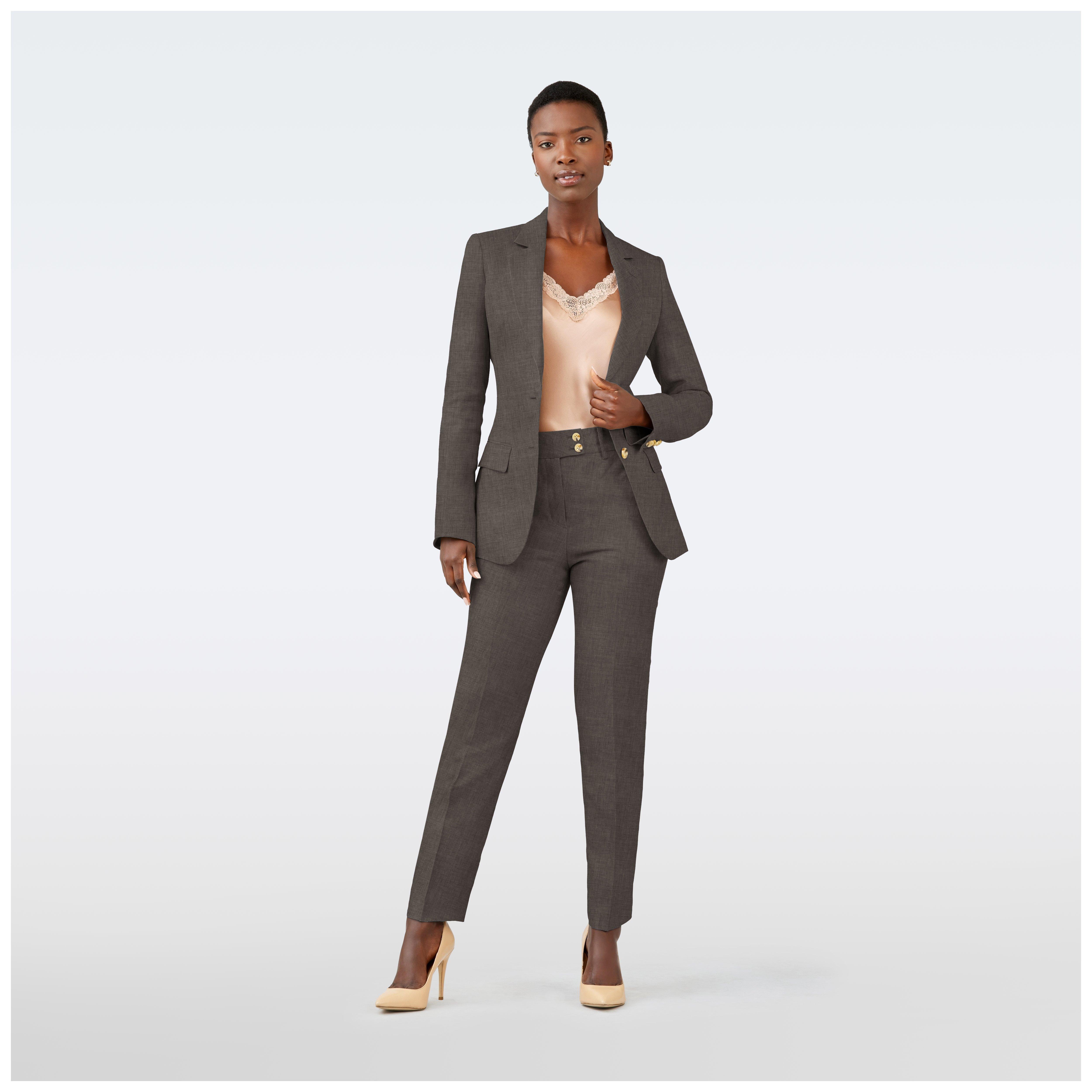 Green suit women - Solid Design from Italian Indochino Collection