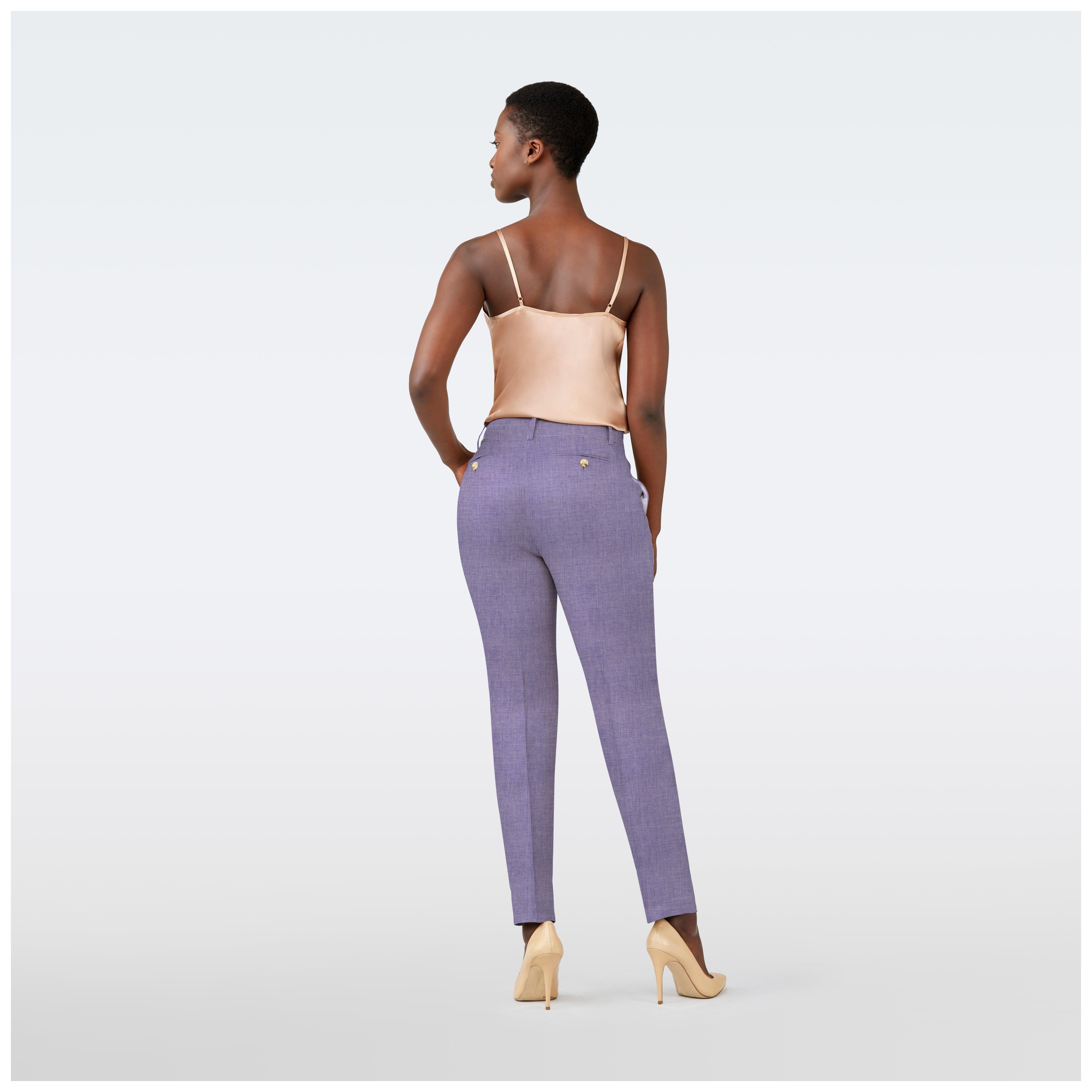Product thumbnail 2 Purple pants women - Solid Design from Italian Indochino Collection