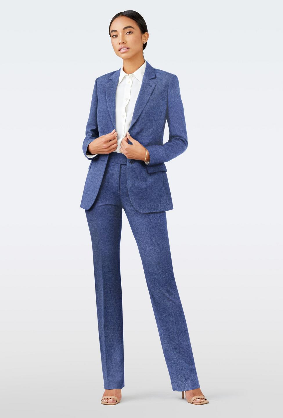 Montella Wool Cotton Silk Blue Suit
