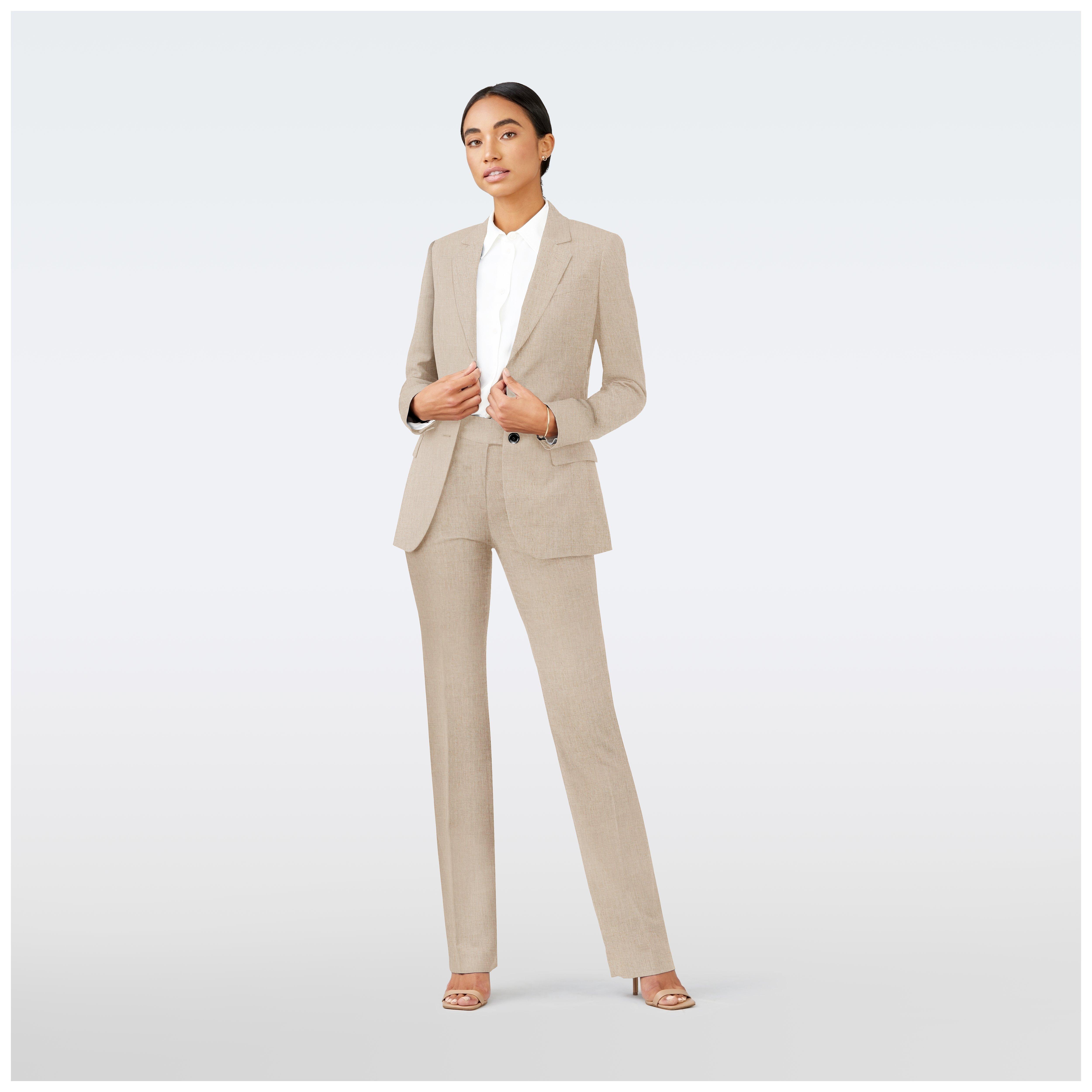 Cream blazer women - Solid Design from Italian Indochino Collection