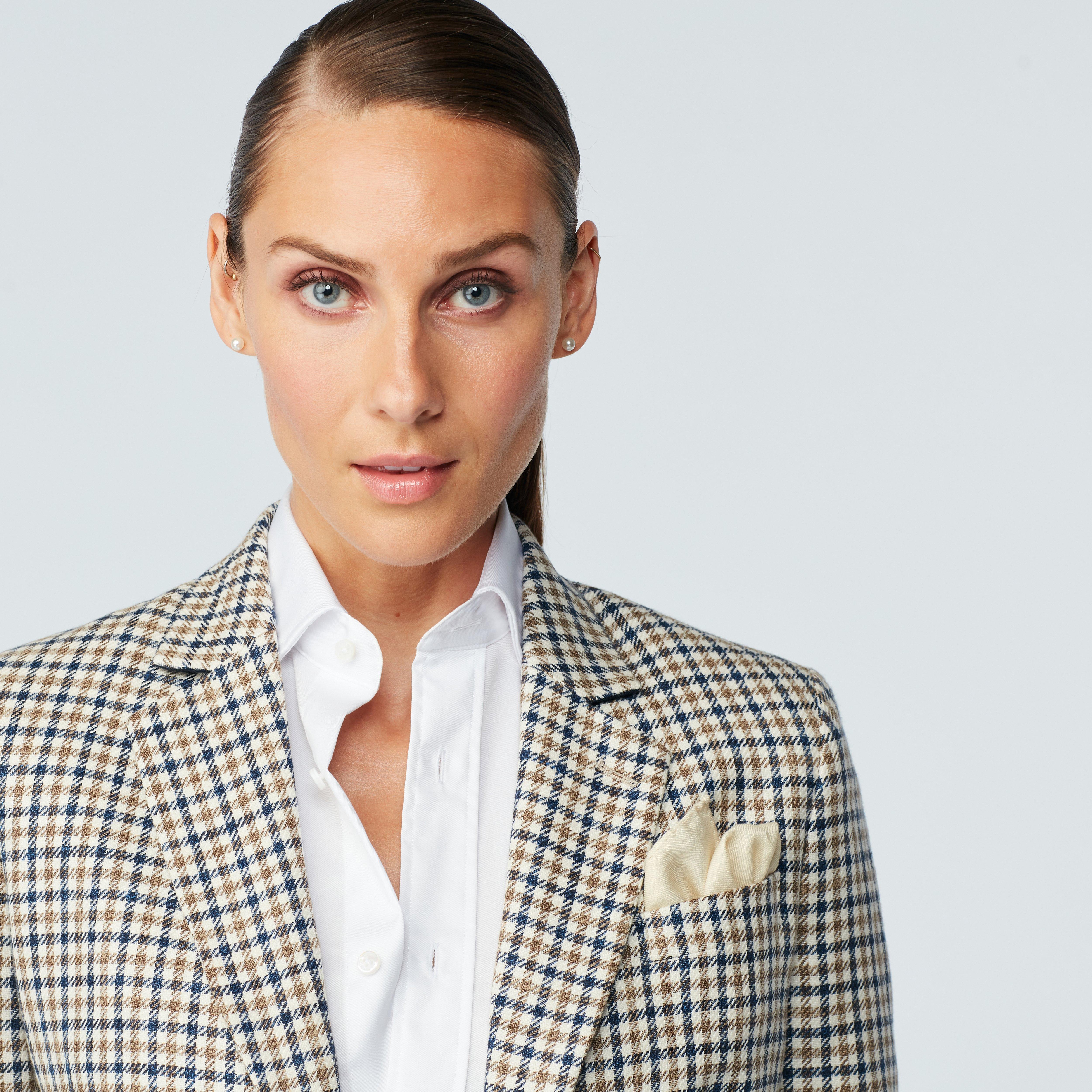 Product thumbnail 4 Navy blazer women - Checked Design from Italian Indochino Collection