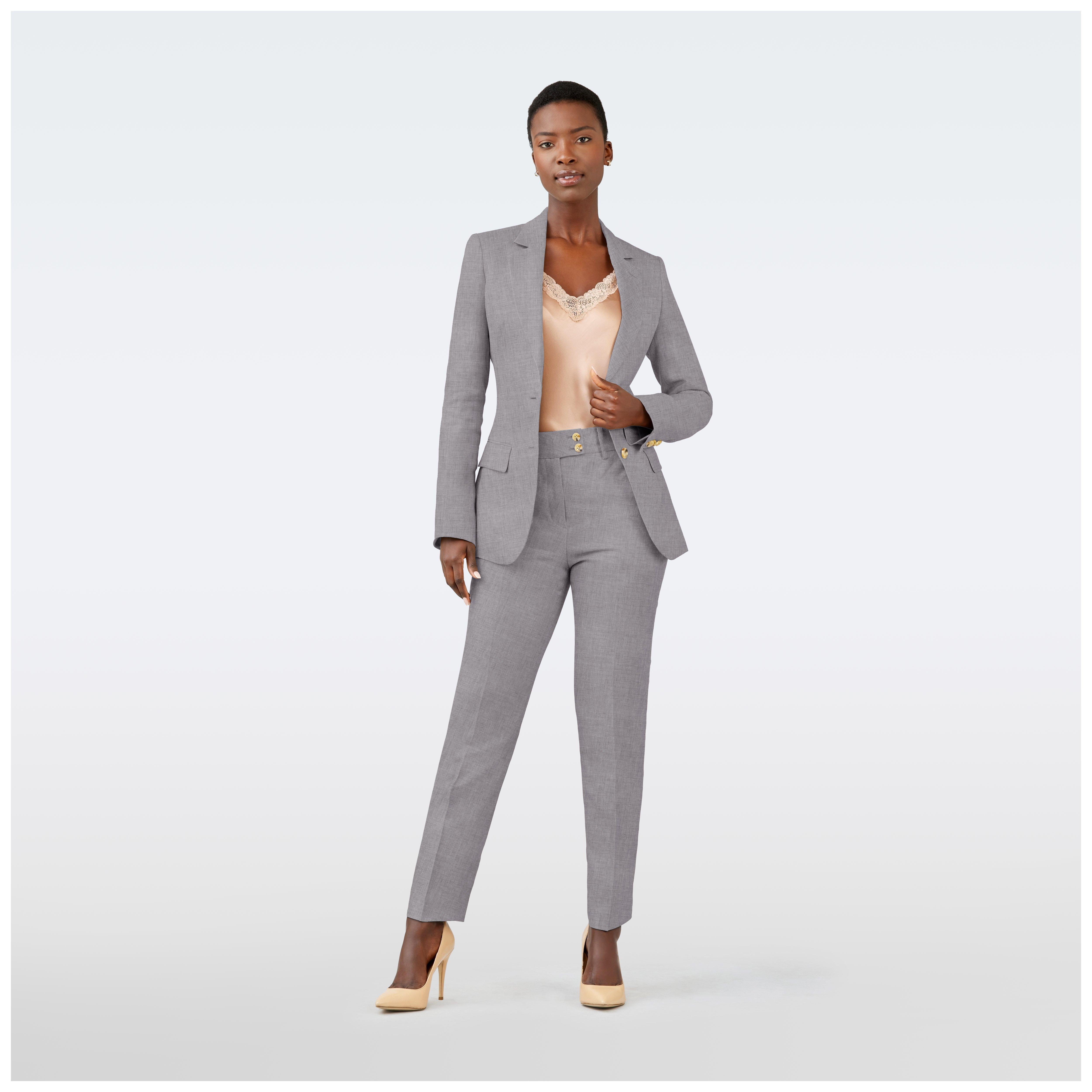 Gray suit women - Solid Design from Seasonal Indochino Collection