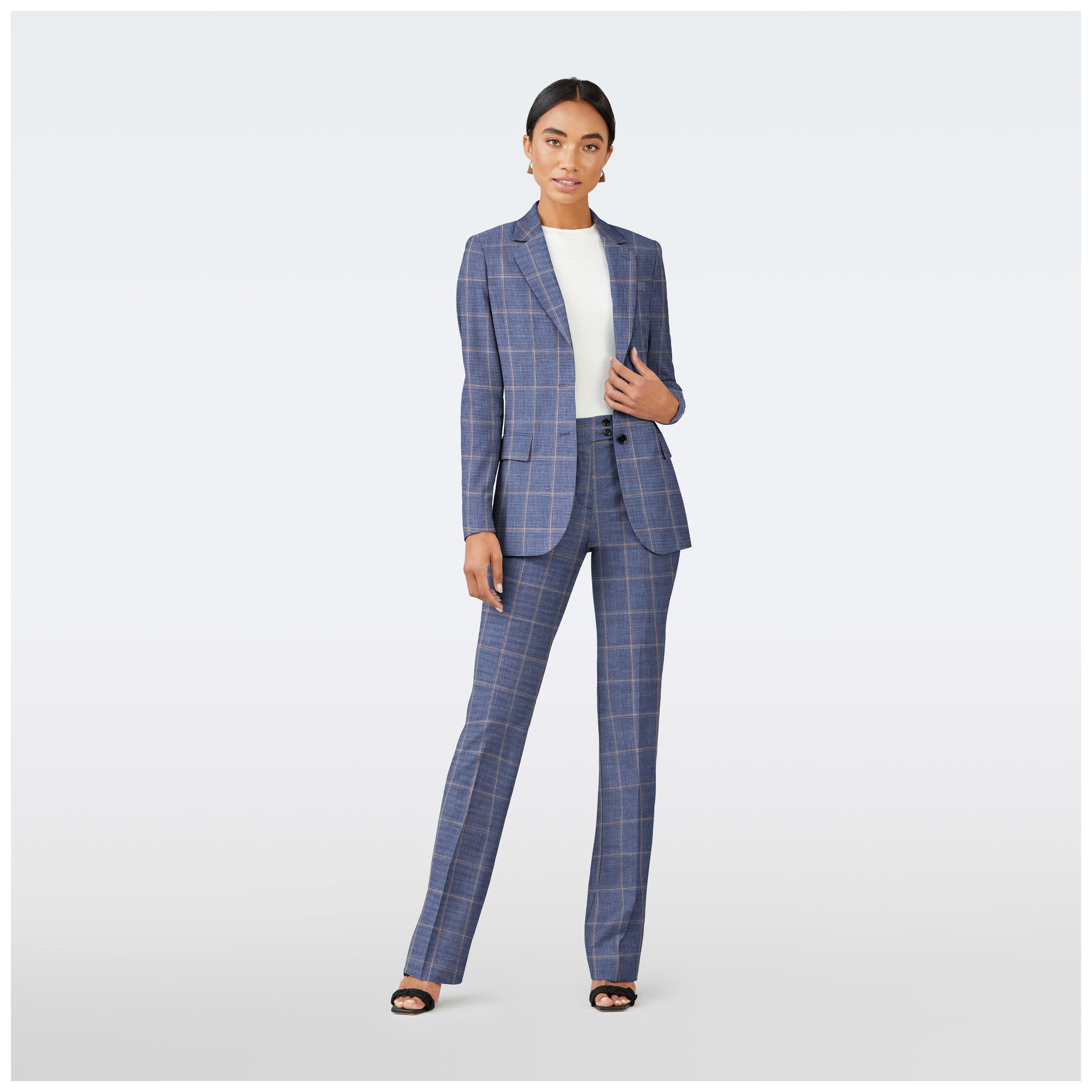Blue suit women - Checked Design from Seasonal Indochino Collection