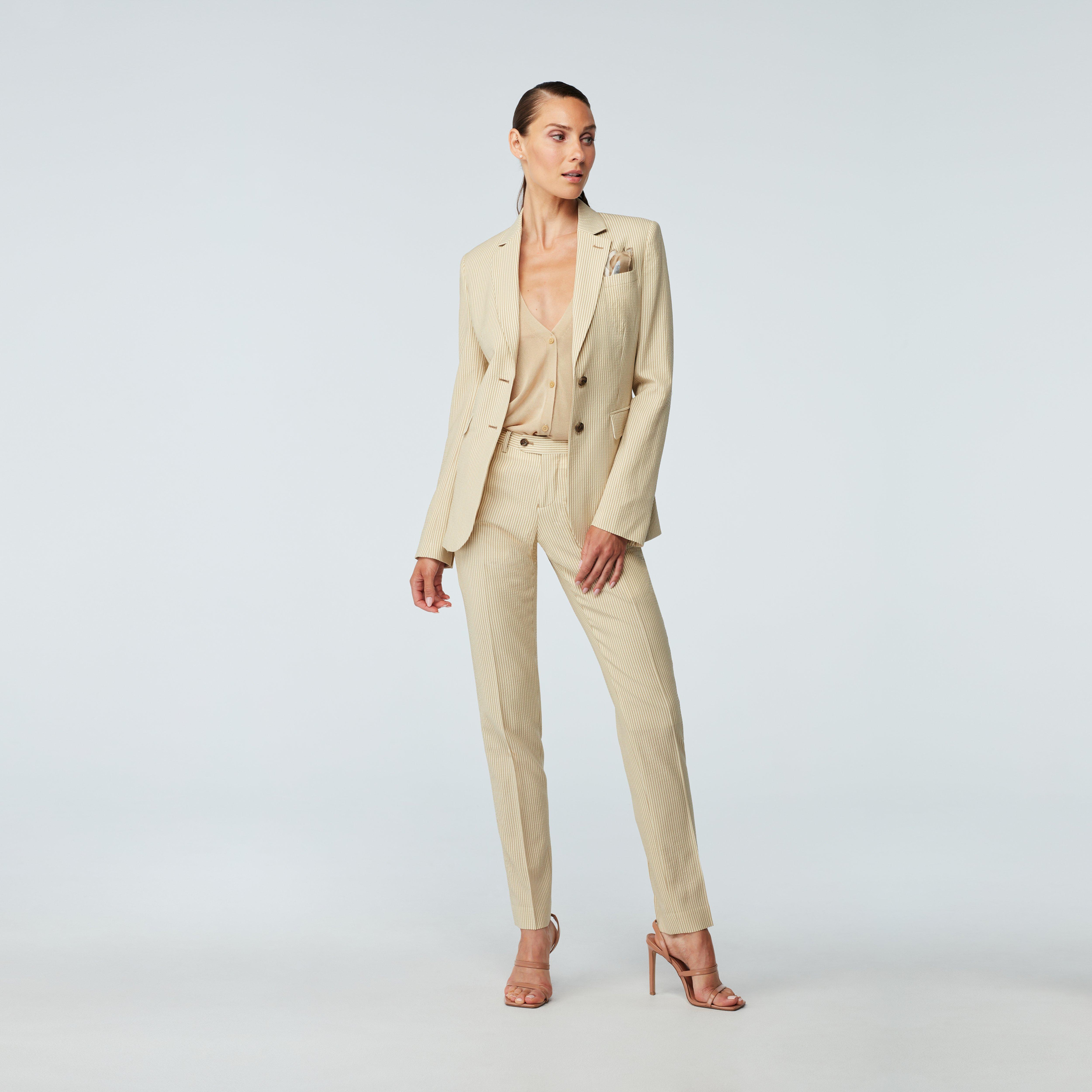 Loddon Waffle Check Cream Suit