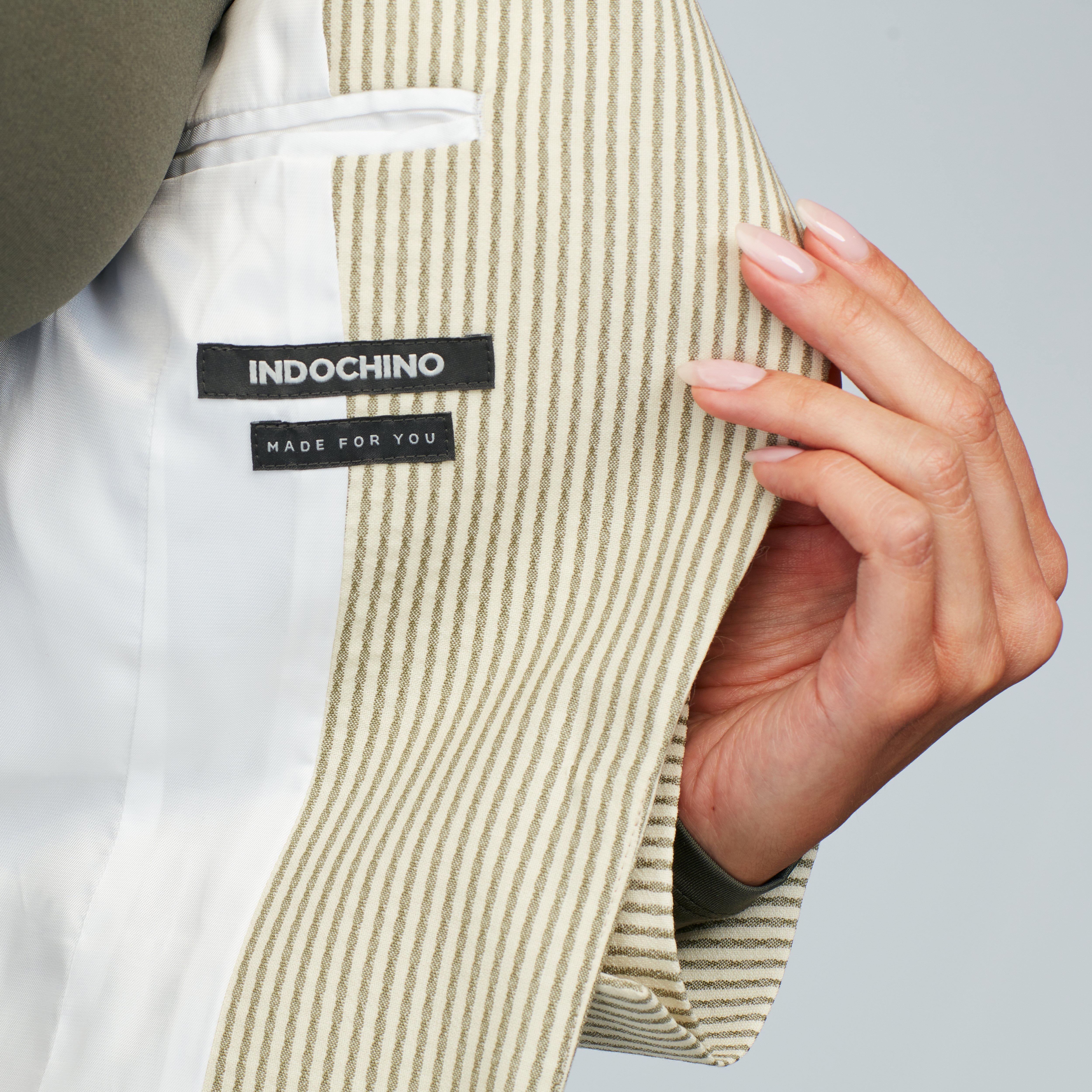 Product thumbnail 3 Olive blazer women - Striped Design from Spring / Summer Indochino Collection
