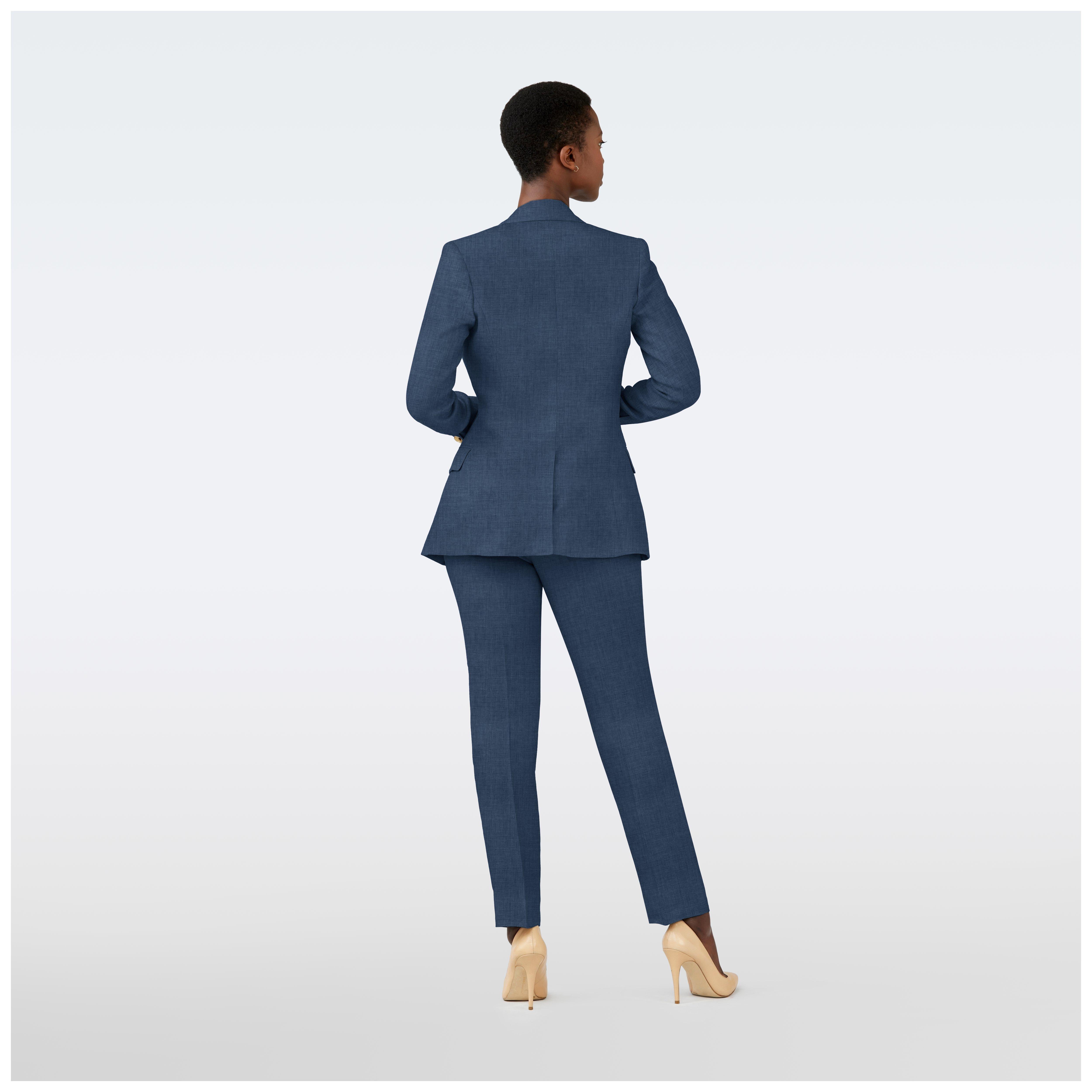 Navy Satin Blazer
