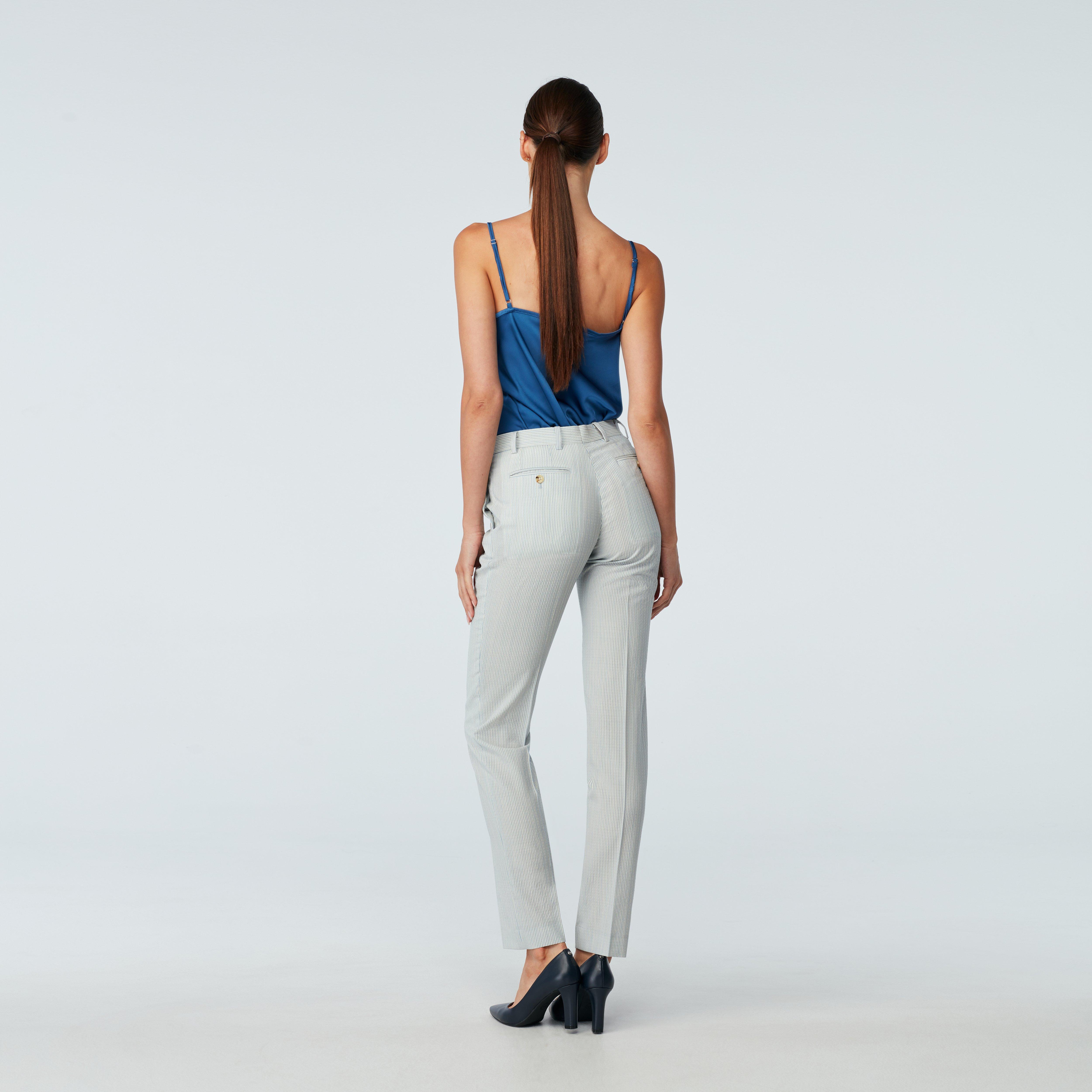 Product thumbnail 2 Blue pants women - Striped Design from Seasonal Indochino Collection