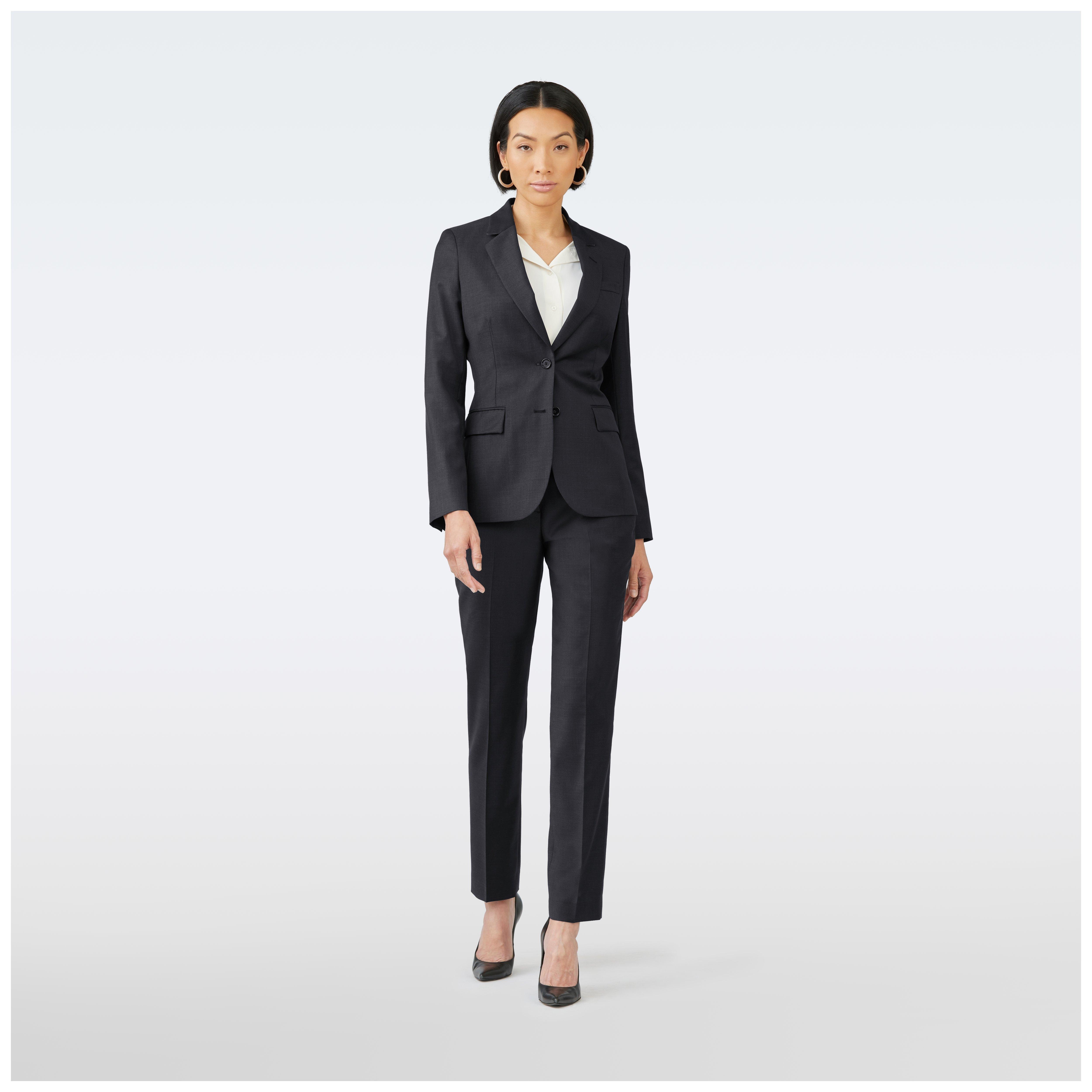 Gray blazer women - Solid Design from Luxury Indochino Collection