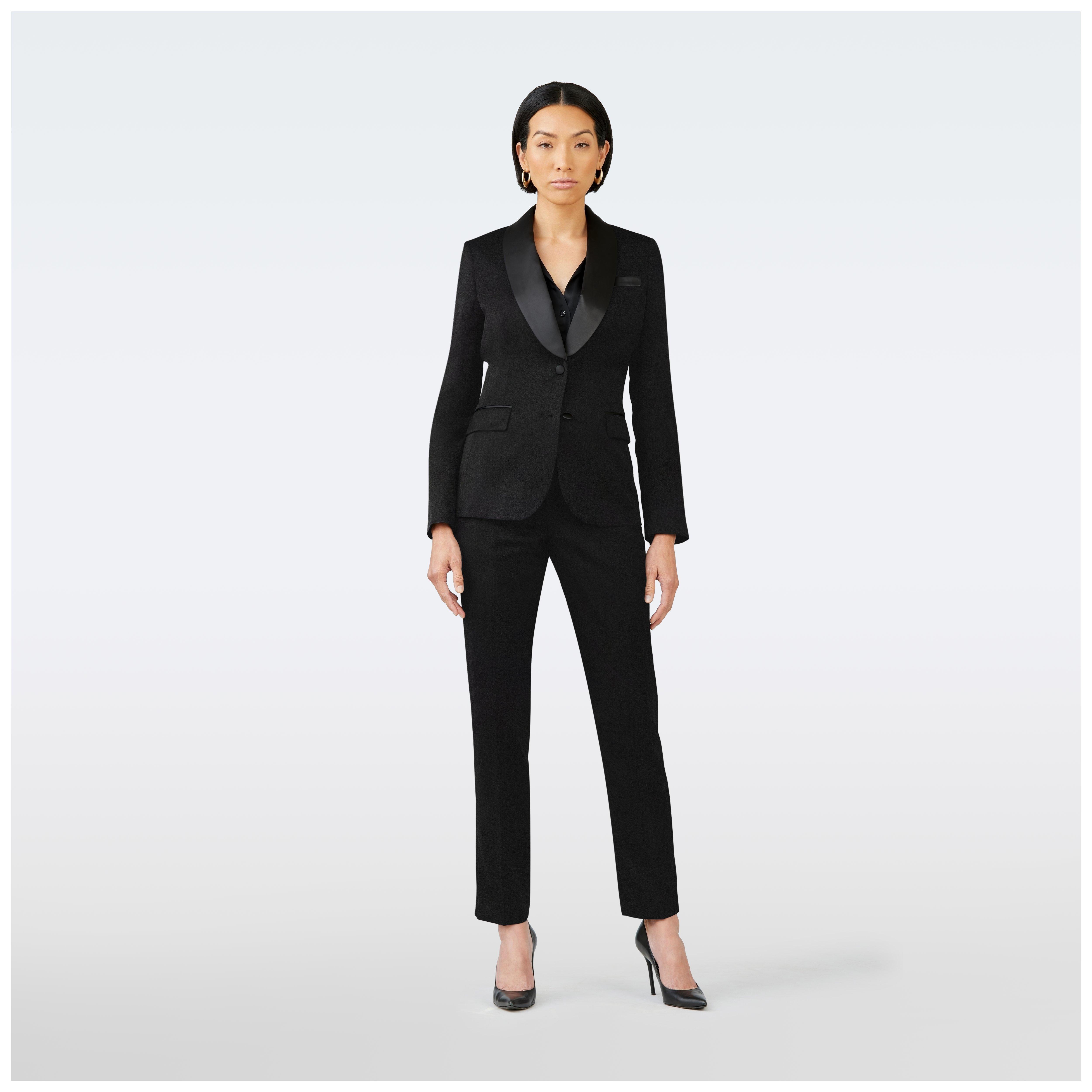 Black blazer women - Hardford Solid Design from Tuxedo Indochino Collection