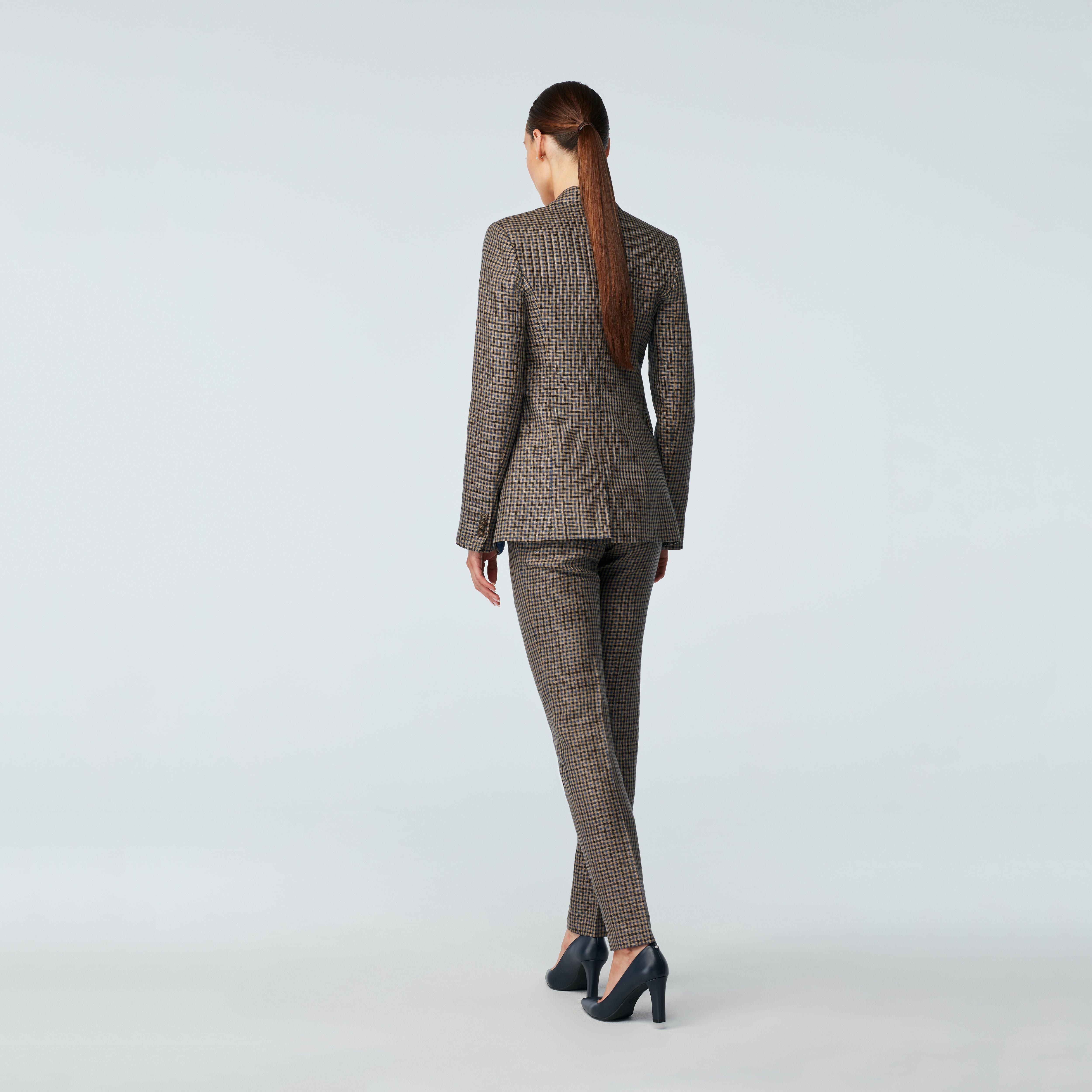 Product thumbnail 2 Brown blazer women - Barnsley Checked Design from british Indochino Collection