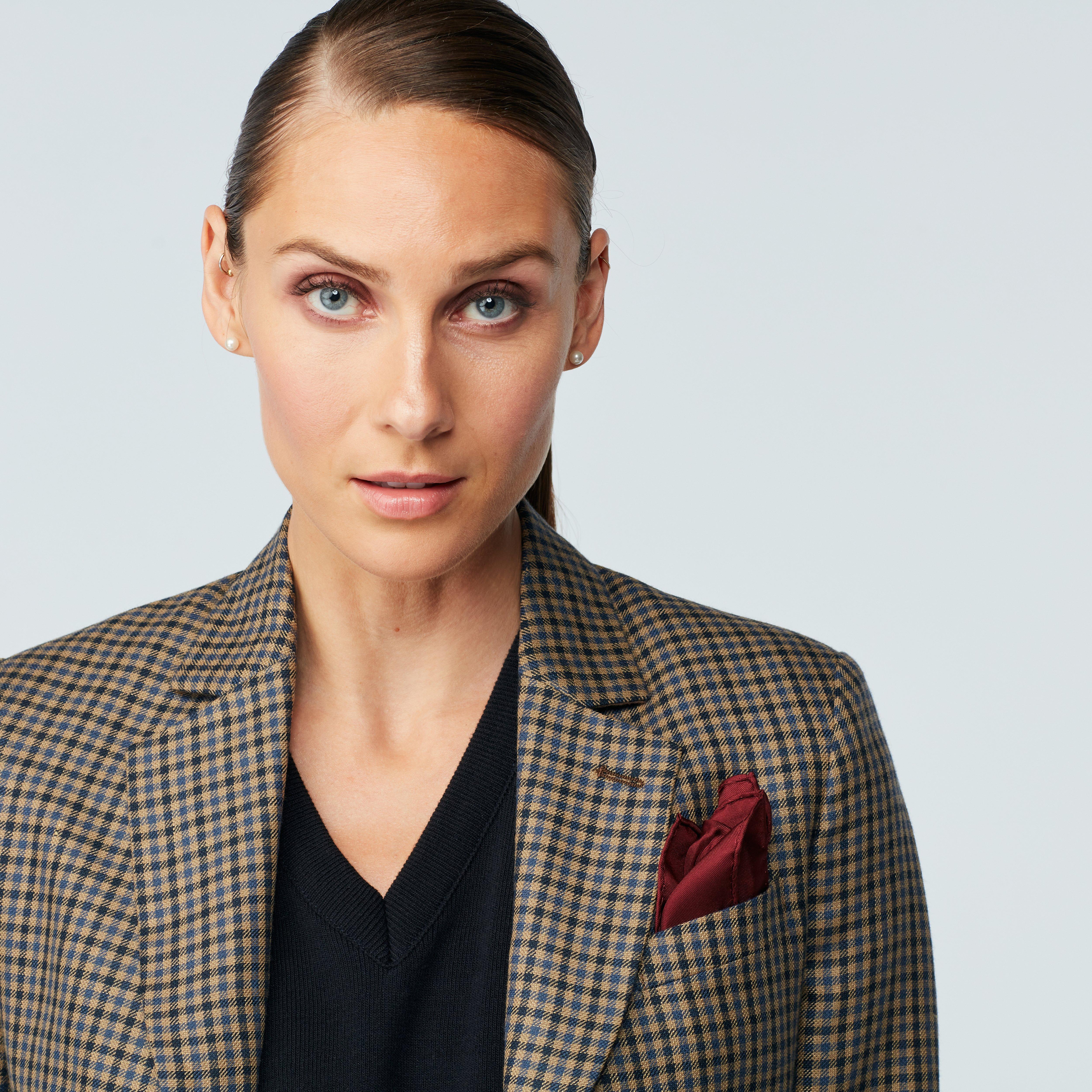 Product thumbnail 4 Brown blazer women - Barnsley Checked Design from british Indochino Collection