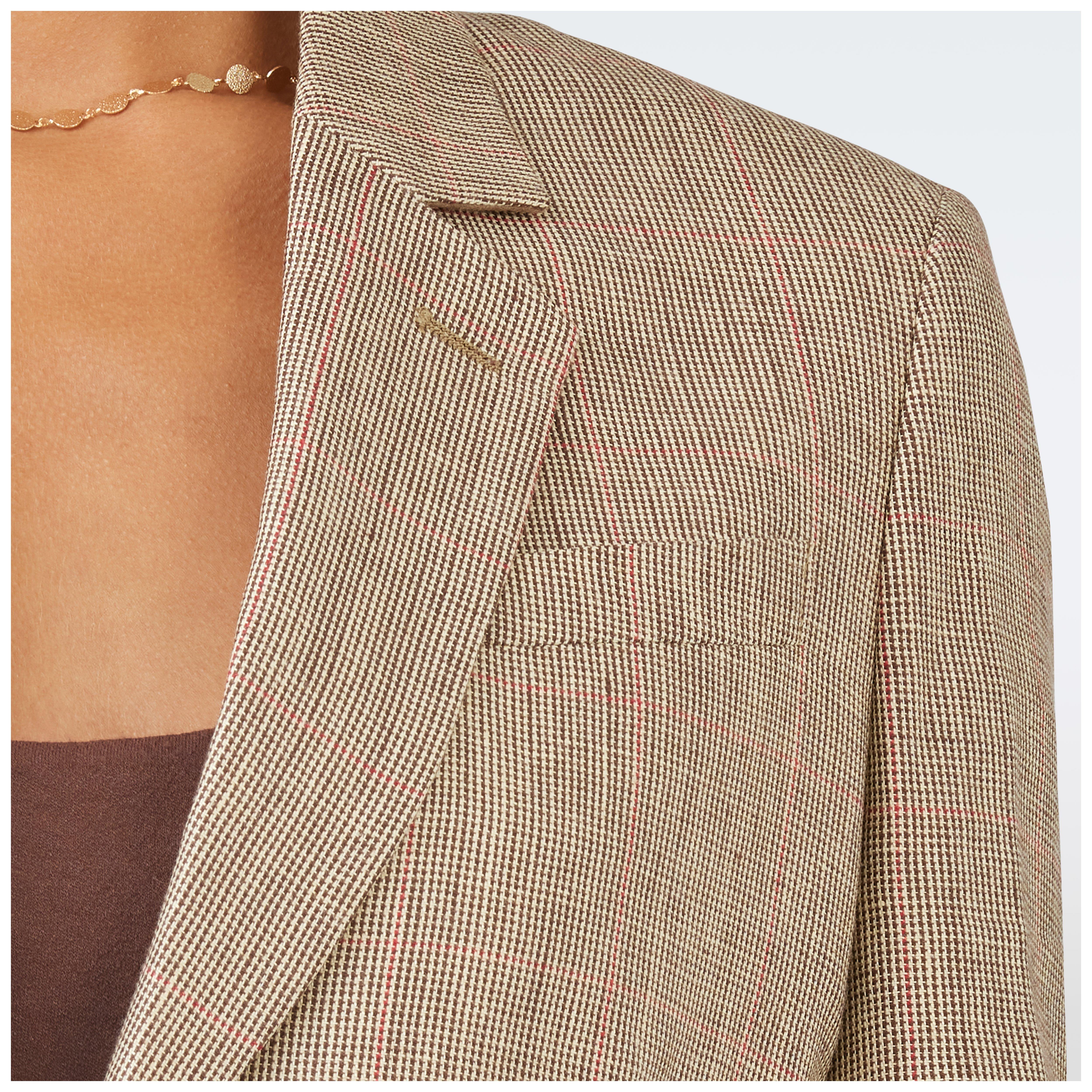 Product thumbnail 4 Brown blazer women - Barnsley Checked Design from british Indochino Collection