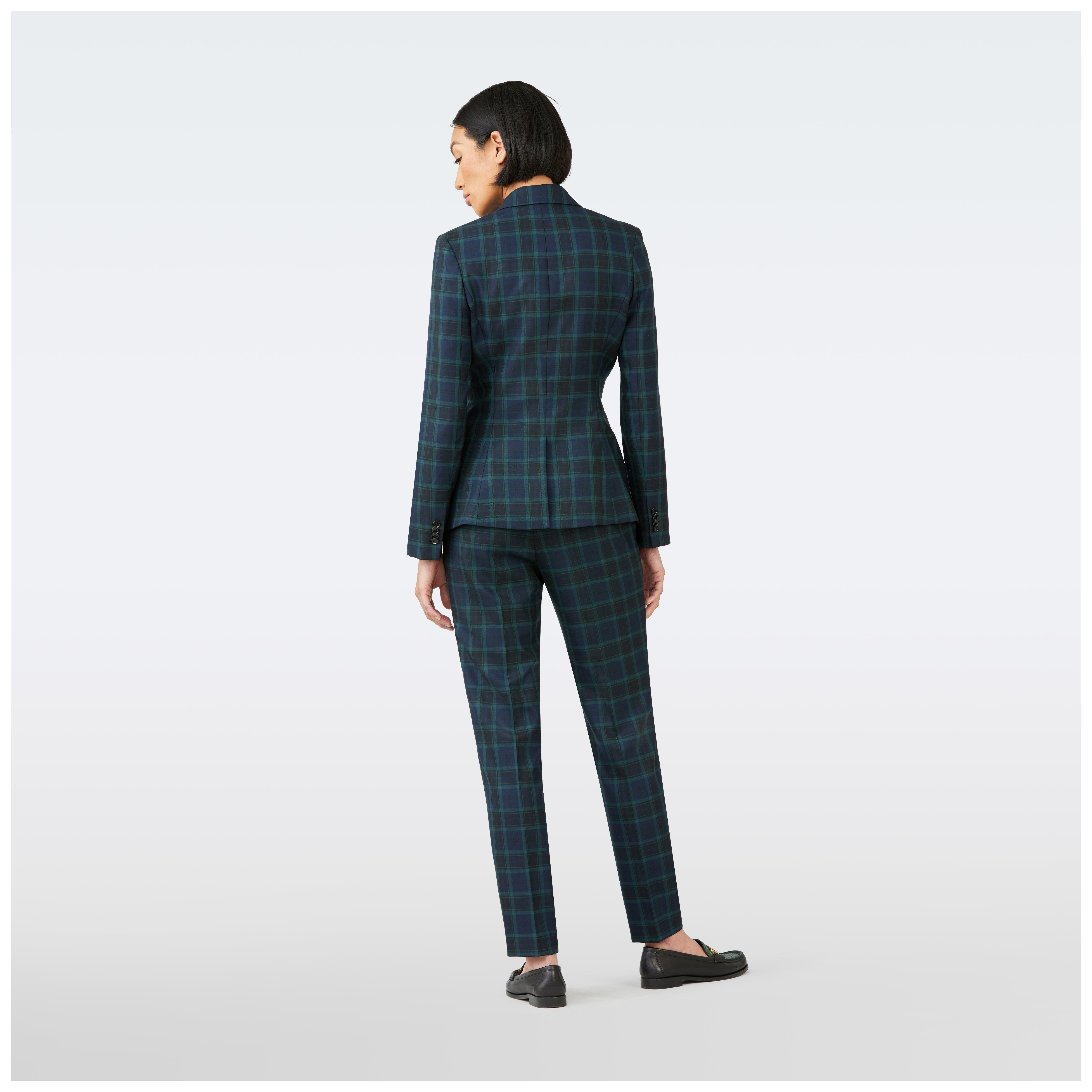 Product thumbnail 2 Navy blazer women - Hampton Plaid Design from Luxury Indochino Collection
