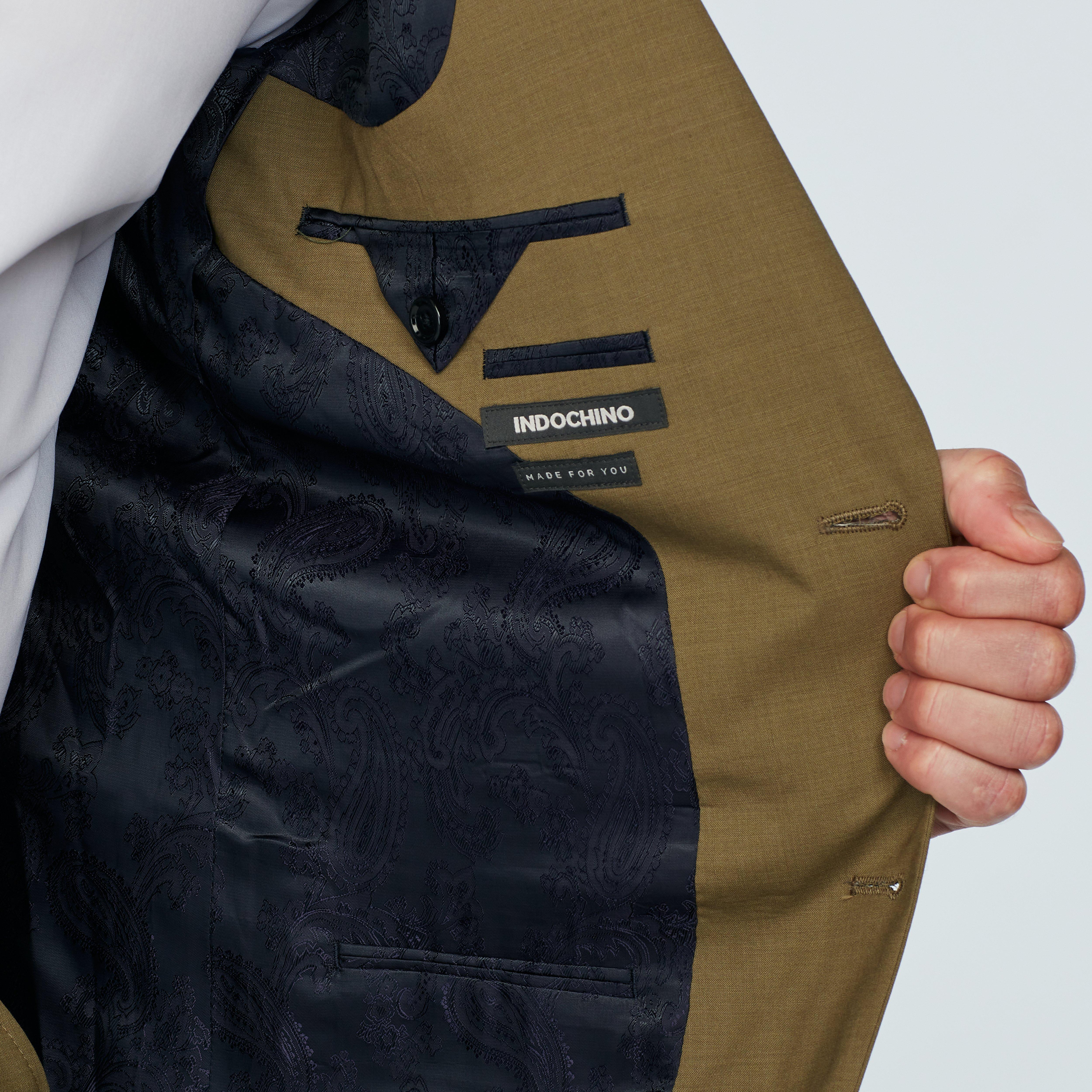Product thumbnail 5 Olive suit - Howell Solid Design from Luxury Indochino Collection