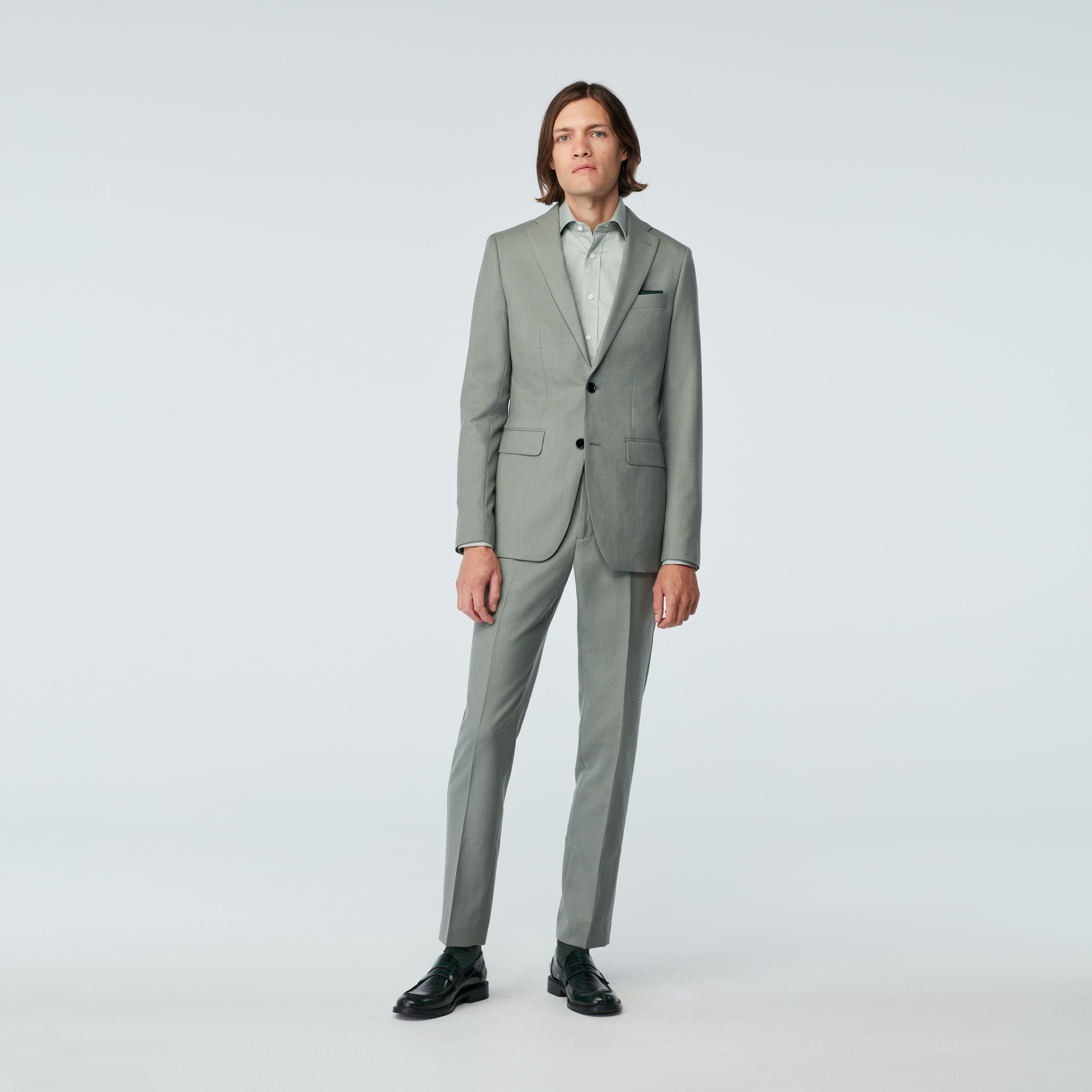 Green suit - Hoxton Solid Design from Luxury Indochino Collection