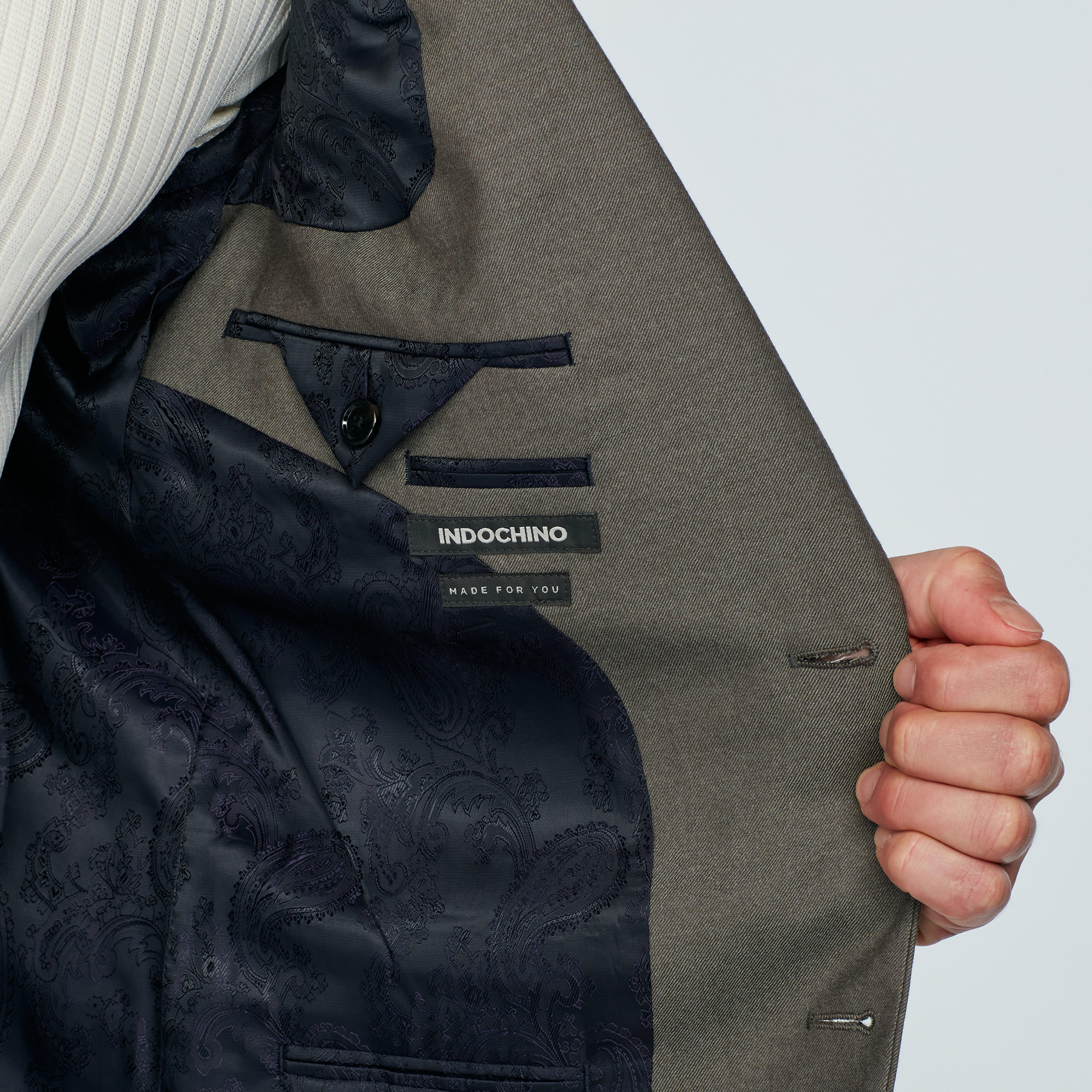 Product thumbnail 5 Gray suit - Hoxton Solid Design from Luxury Indochino Collection