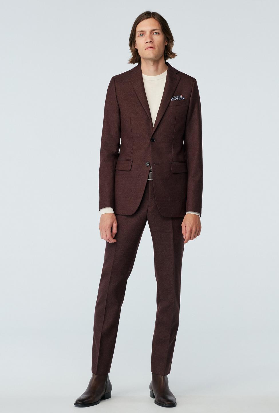 Burgundy Men Suit Notch Lapel Groom Tuxedo Formal Wedding Party Prom Suit  Custom | eBay