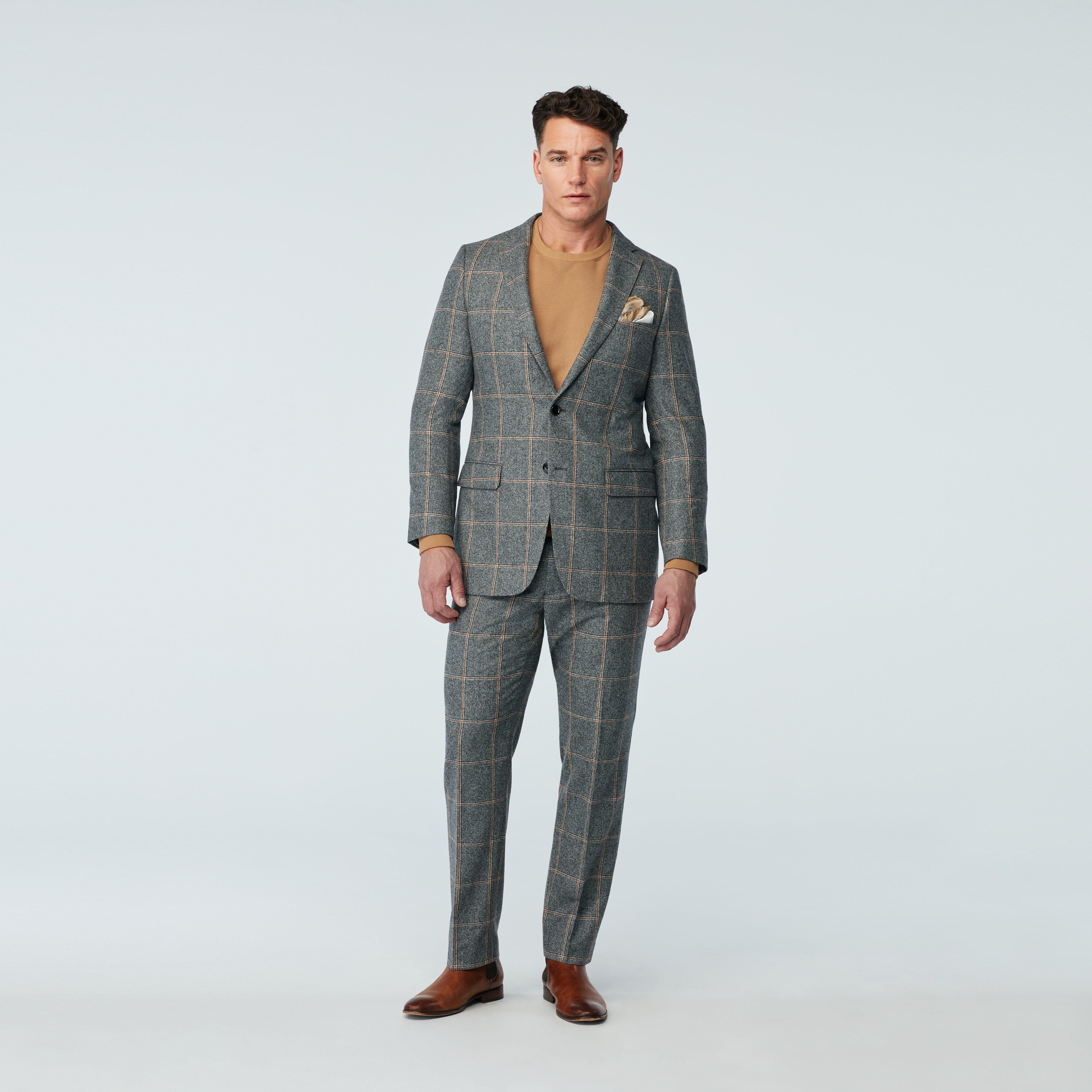 Gray blazer - Molveno Checked Design from Italian Indochino Collection