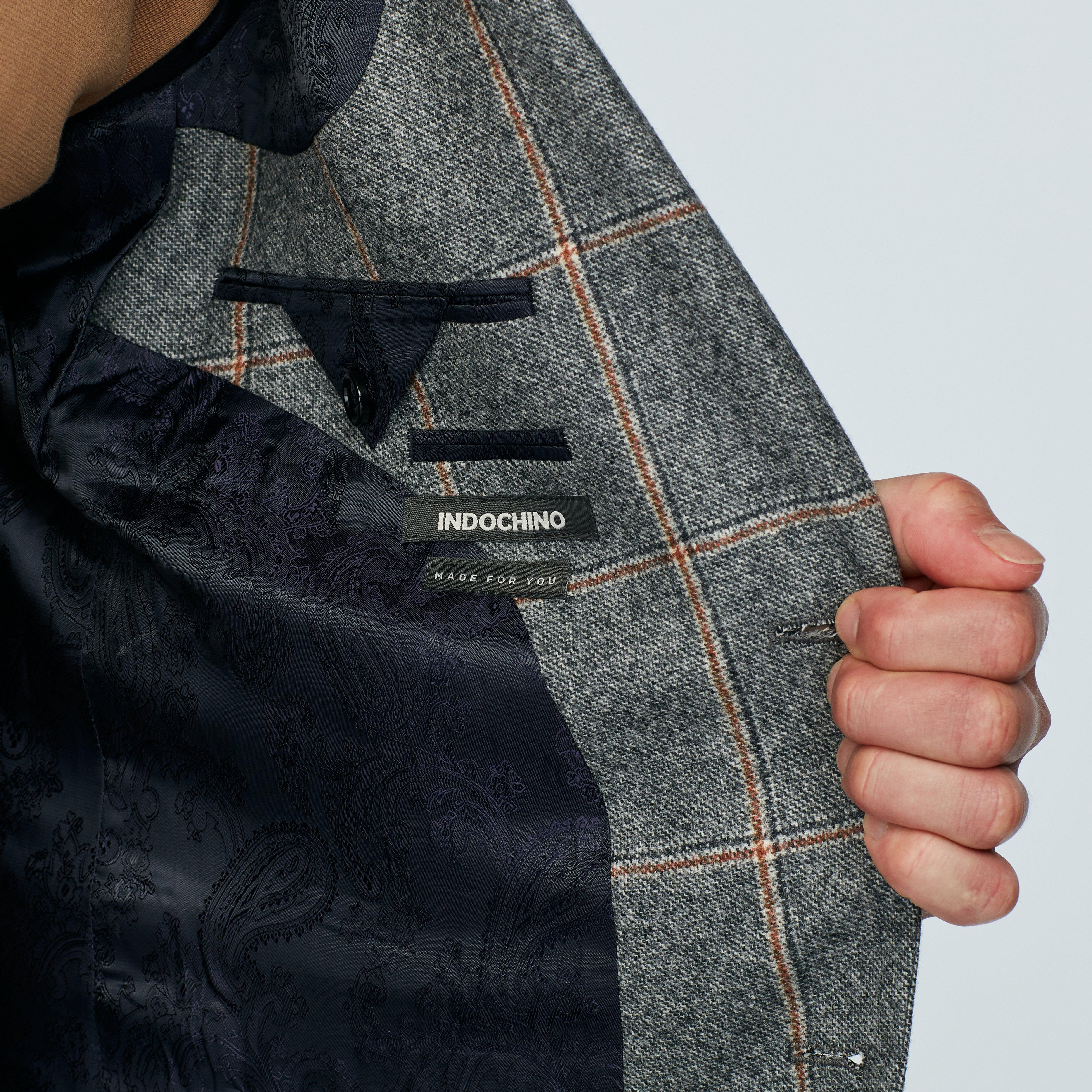 Product thumbnail 3 Gray blazer - Molveno Checked Design from Italian Indochino Collection