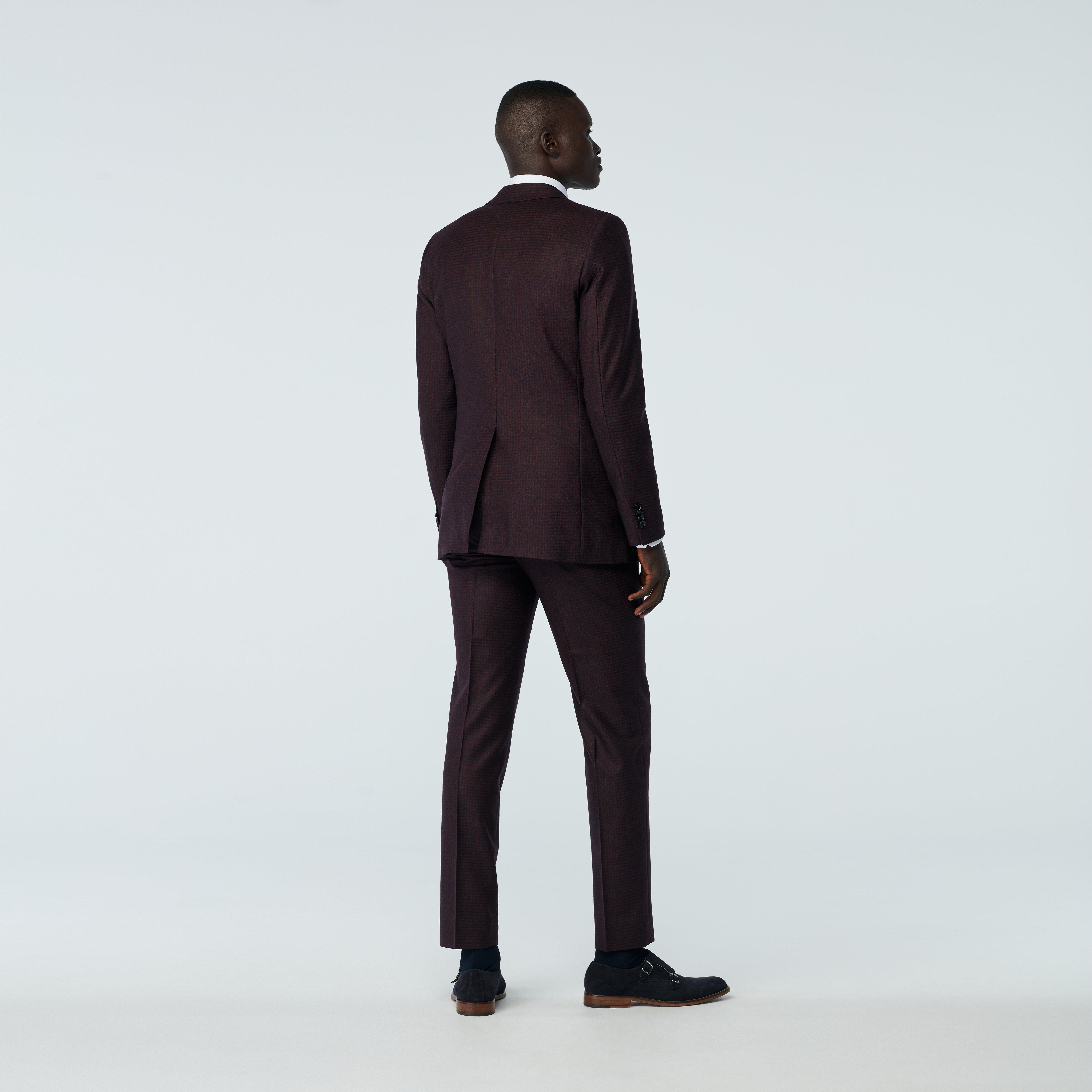 Product thumbnail 2 Burgundy suit - Monterosso Checked Design from Italian Indochino Collection