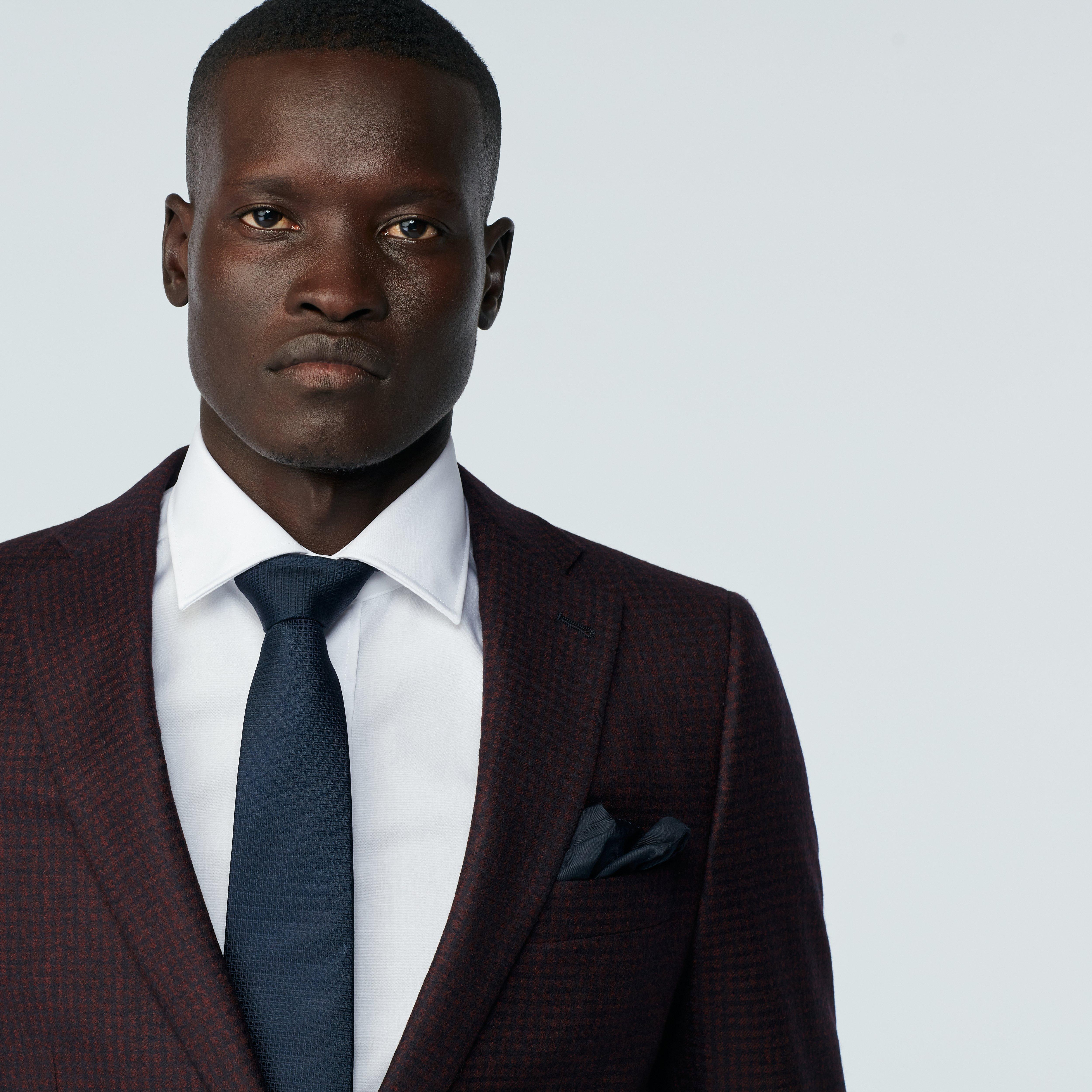 Product thumbnail 4 Burgundy blazer - Monterosso Checked Design from Italian Indochino Collection