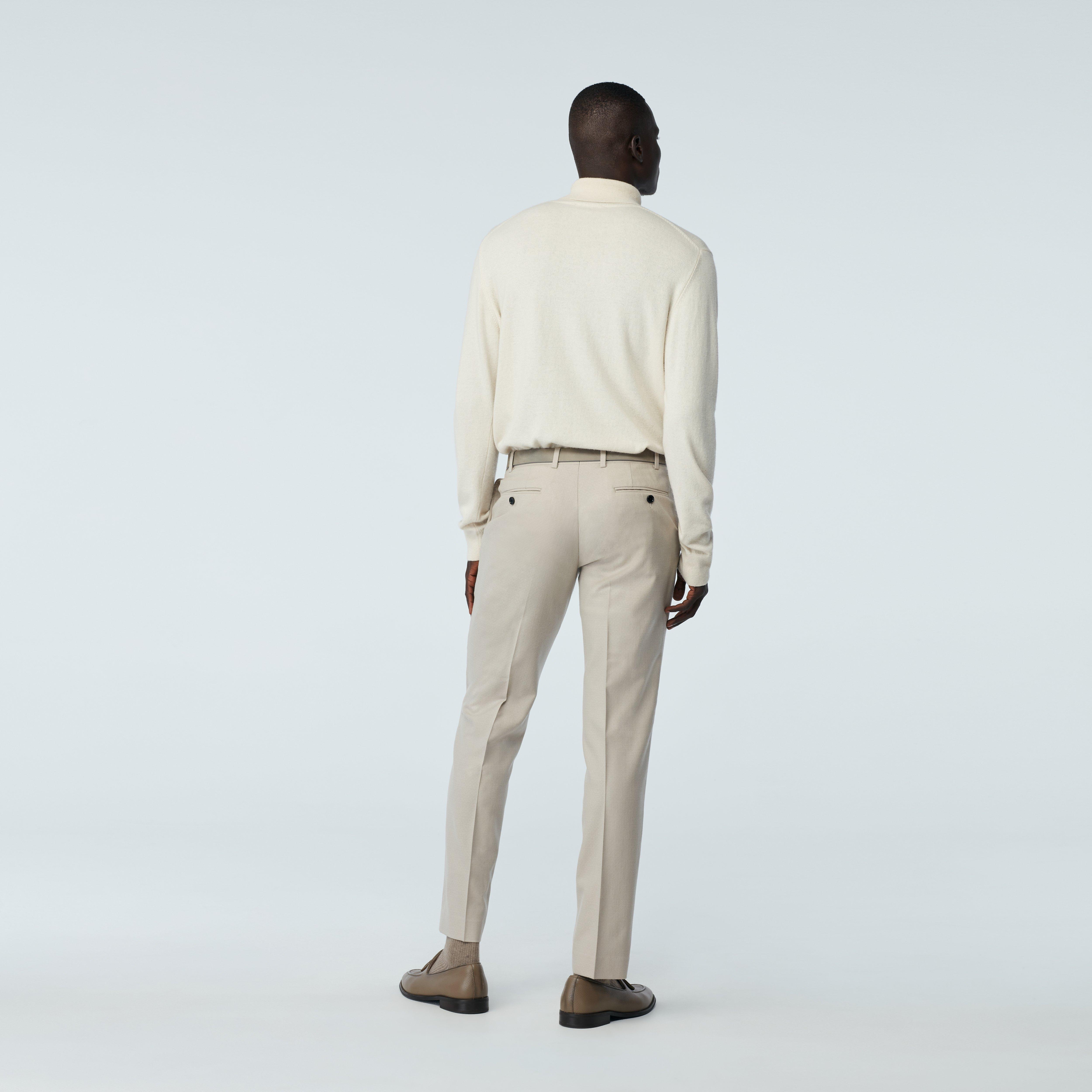 Custom Suits Made For You - Monza Royal Flannel Cream Suit | INDOCHINO