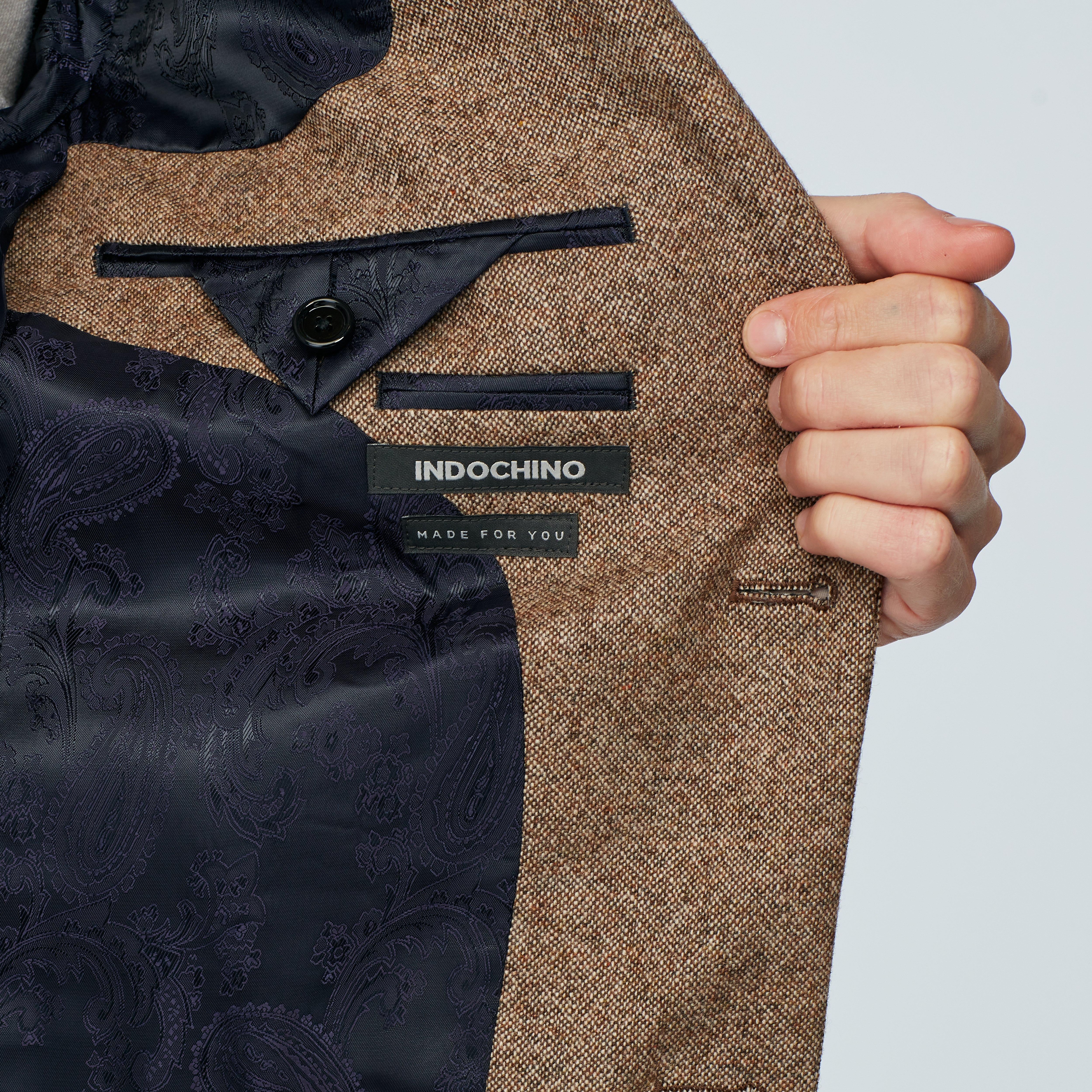Product thumbnail 5 Brown suit - Beckenham Solid Design from british Indochino Collection