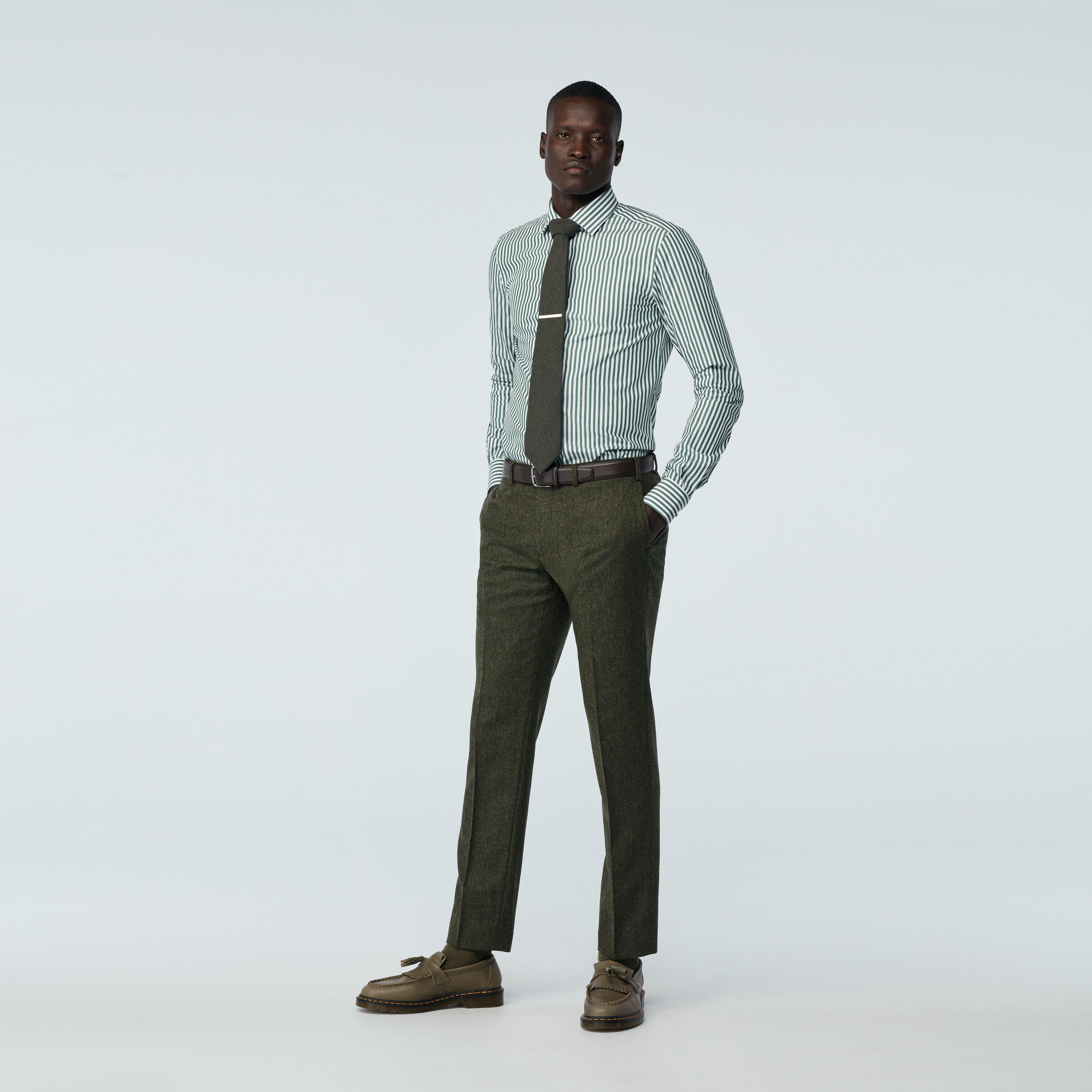 Product thumbnail 3 Olive suit - Beckenham Solid Design from british Indochino Collection